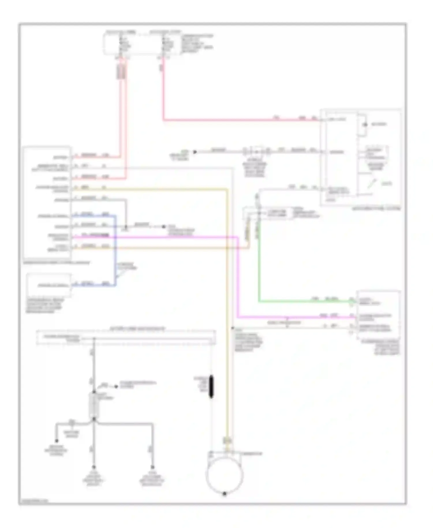 Sierra 1500 GMC  (2000-2012): Charging circuit, except hybrid