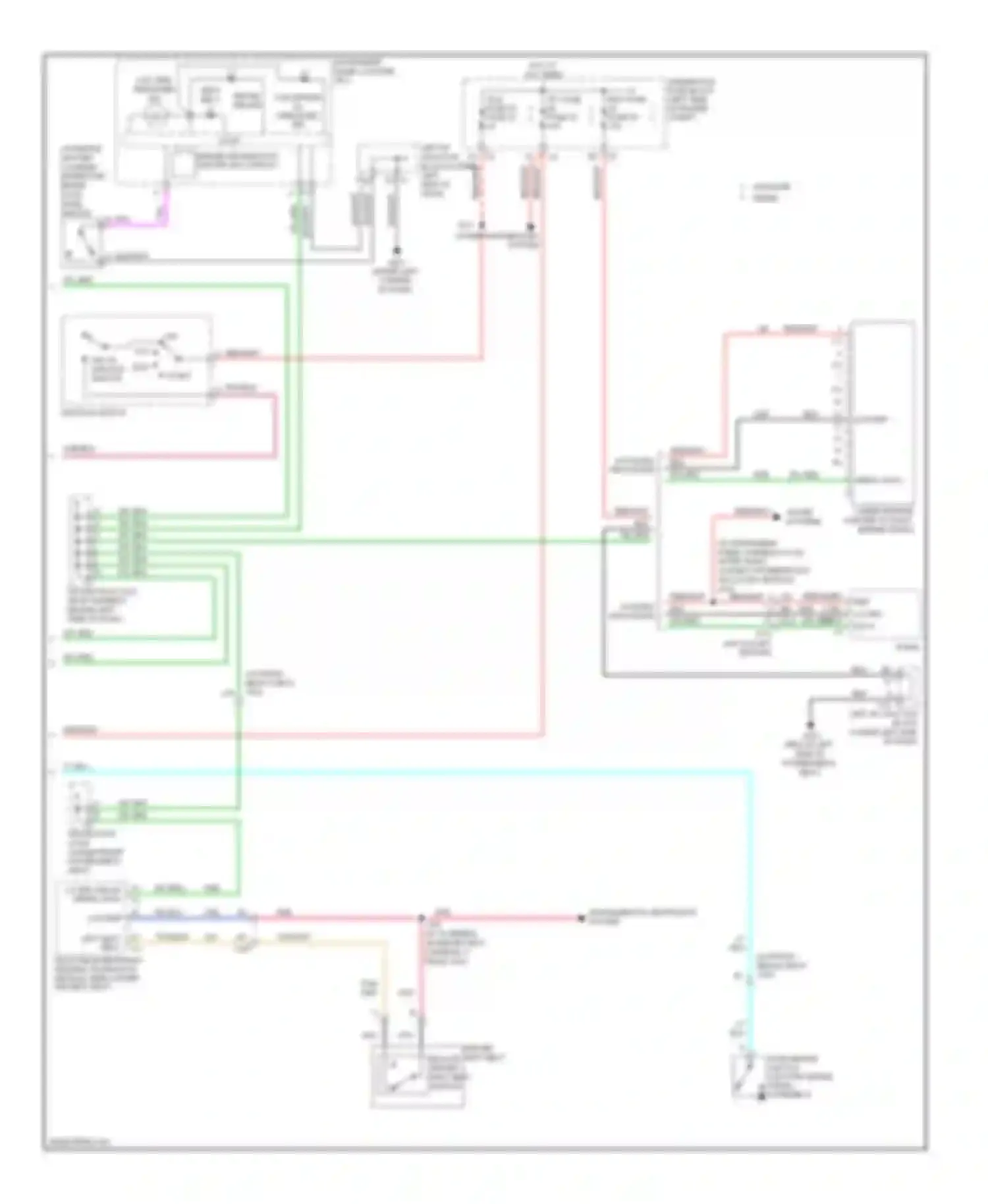 Sierra 1500 GMC  (2000-2012): Warning systems circuit, without bucket seats & power mirrors (2 of 2)
