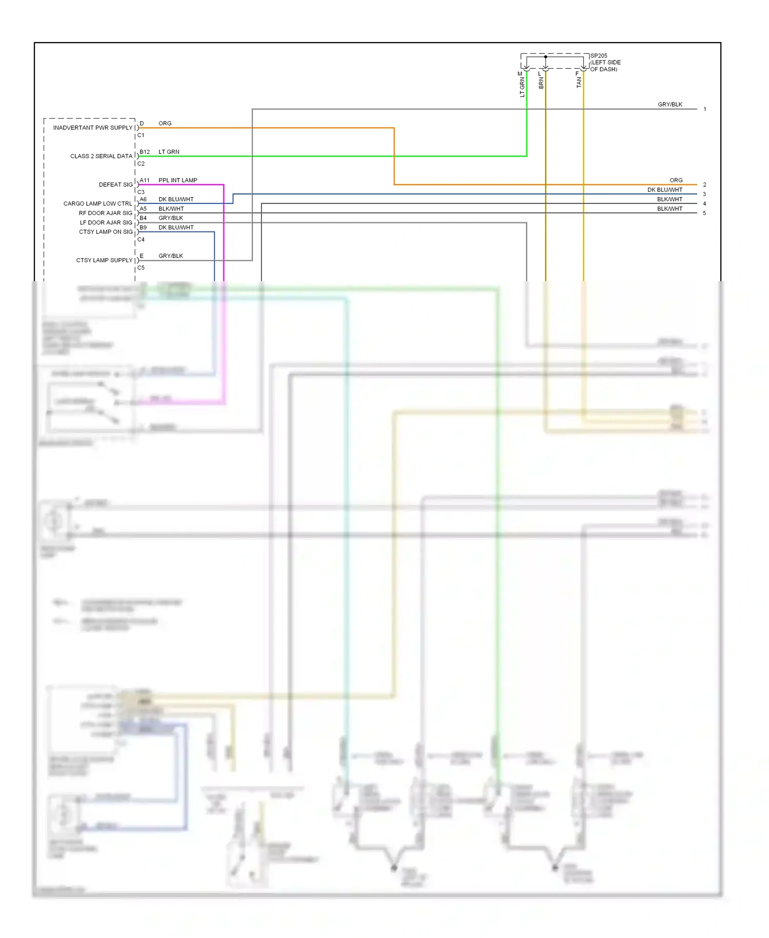 GMC Sierra 1500  (2000-2012) class 2 serial data wiring diagram  (4 of 16)