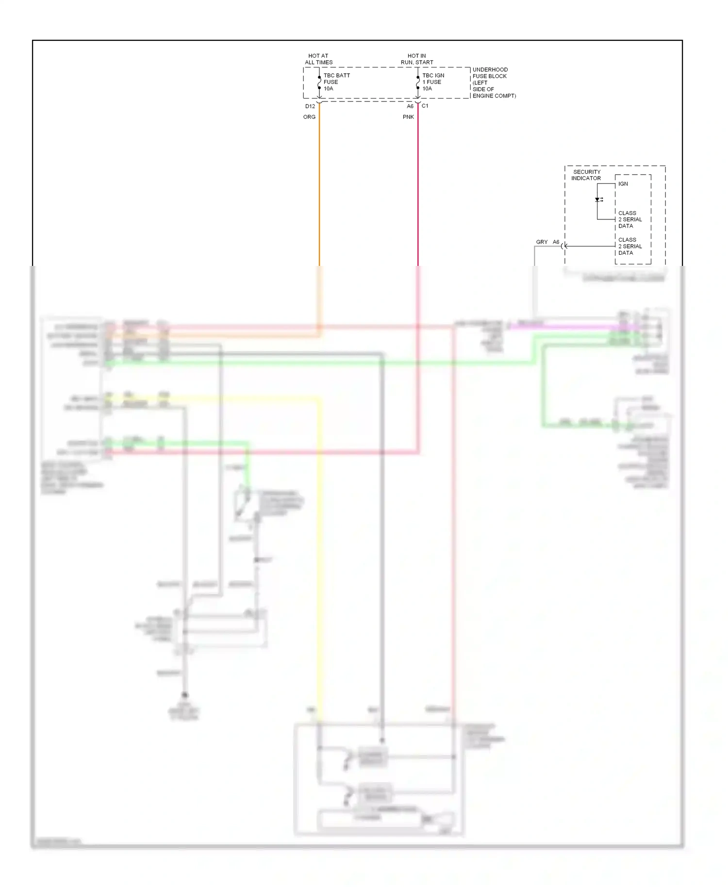 GMC Sierra 1500  (2000-2012) class 2 serial data wiring diagram  (8 of 16)
