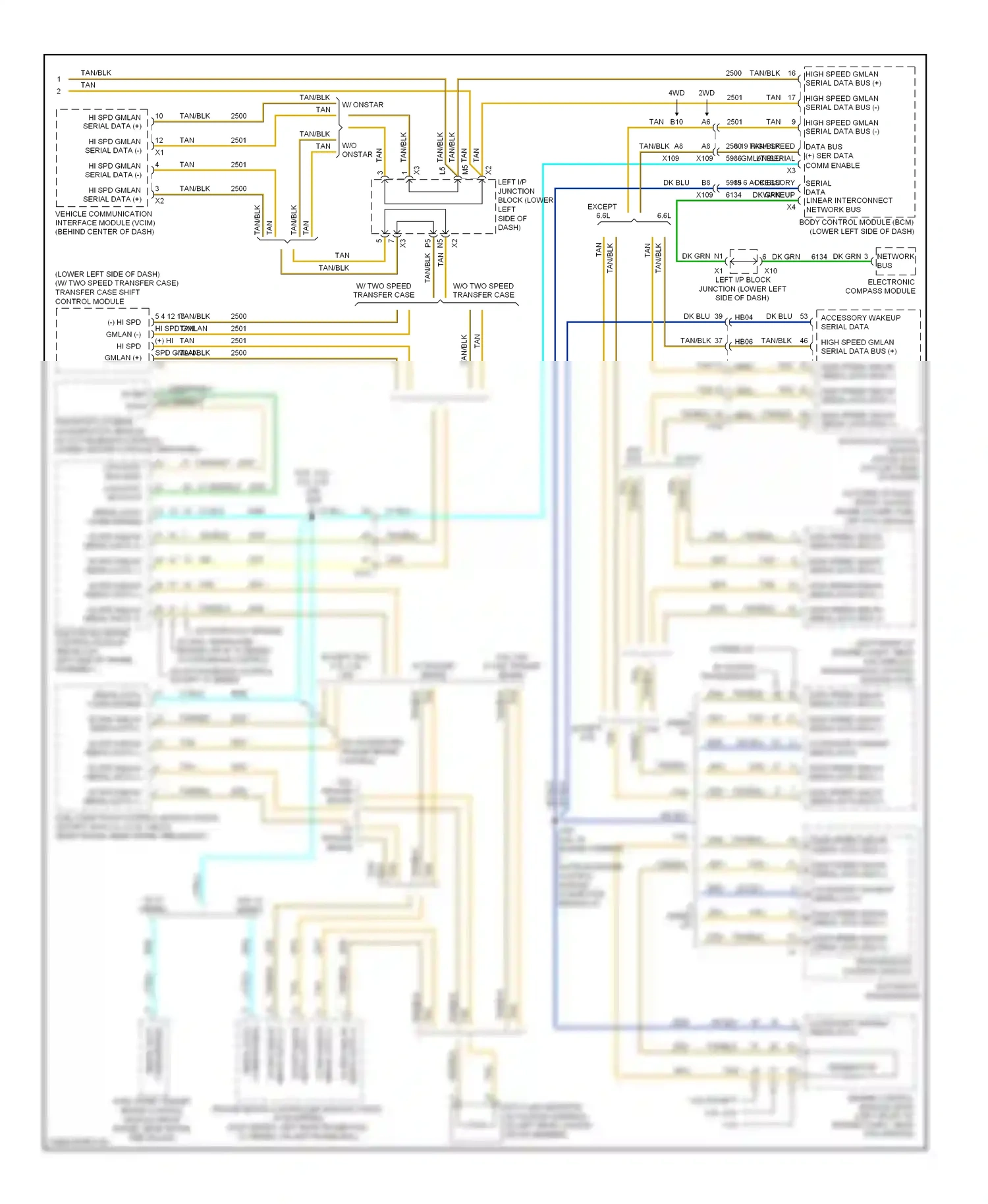 GMC Sierra 1500  (2000-2012) comm enable serial data wiring diagram  (1 of 1)