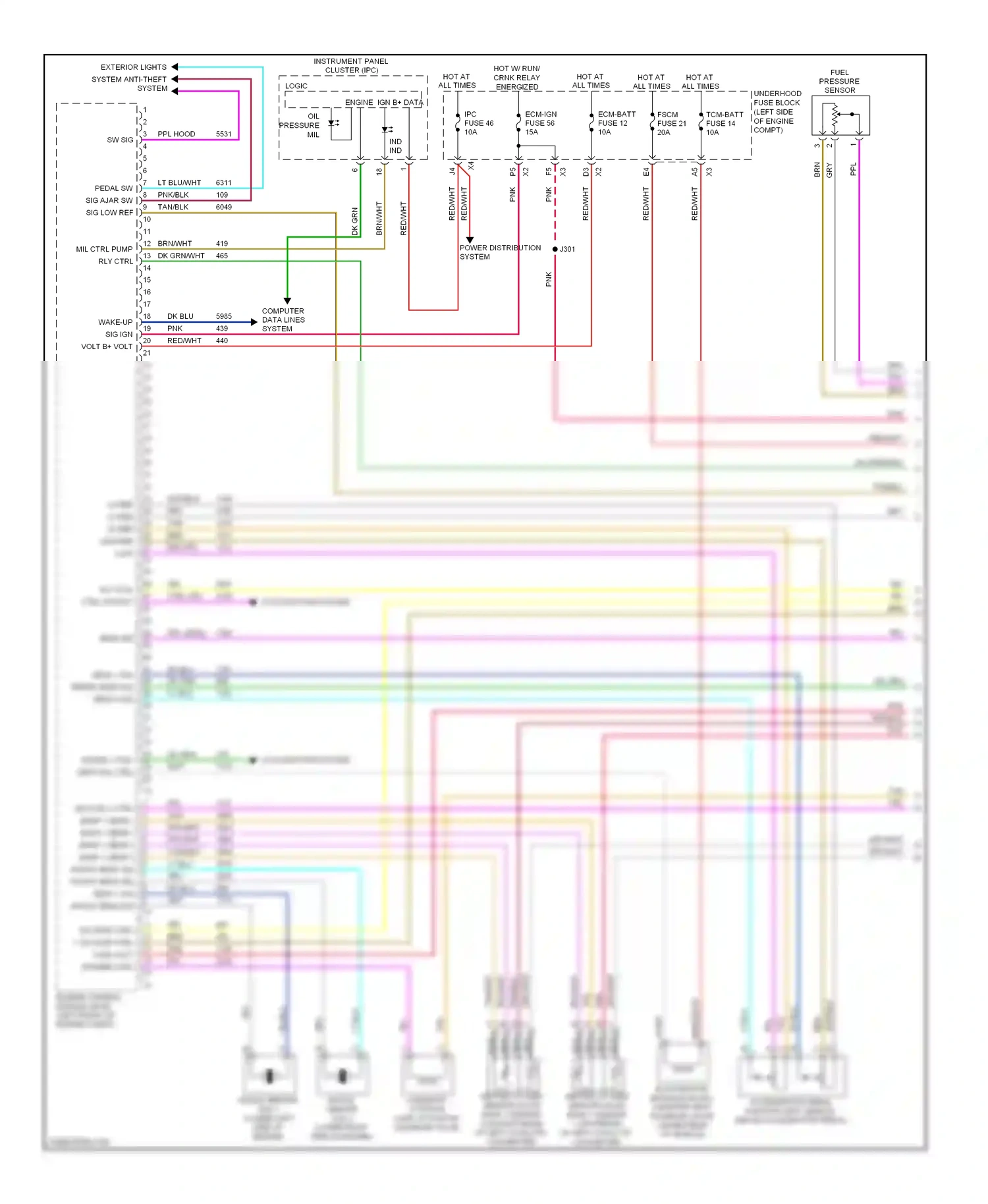 GMC Sierra 1500  (2000-2012) computer data lines system wiring diagram  (254 of 348)