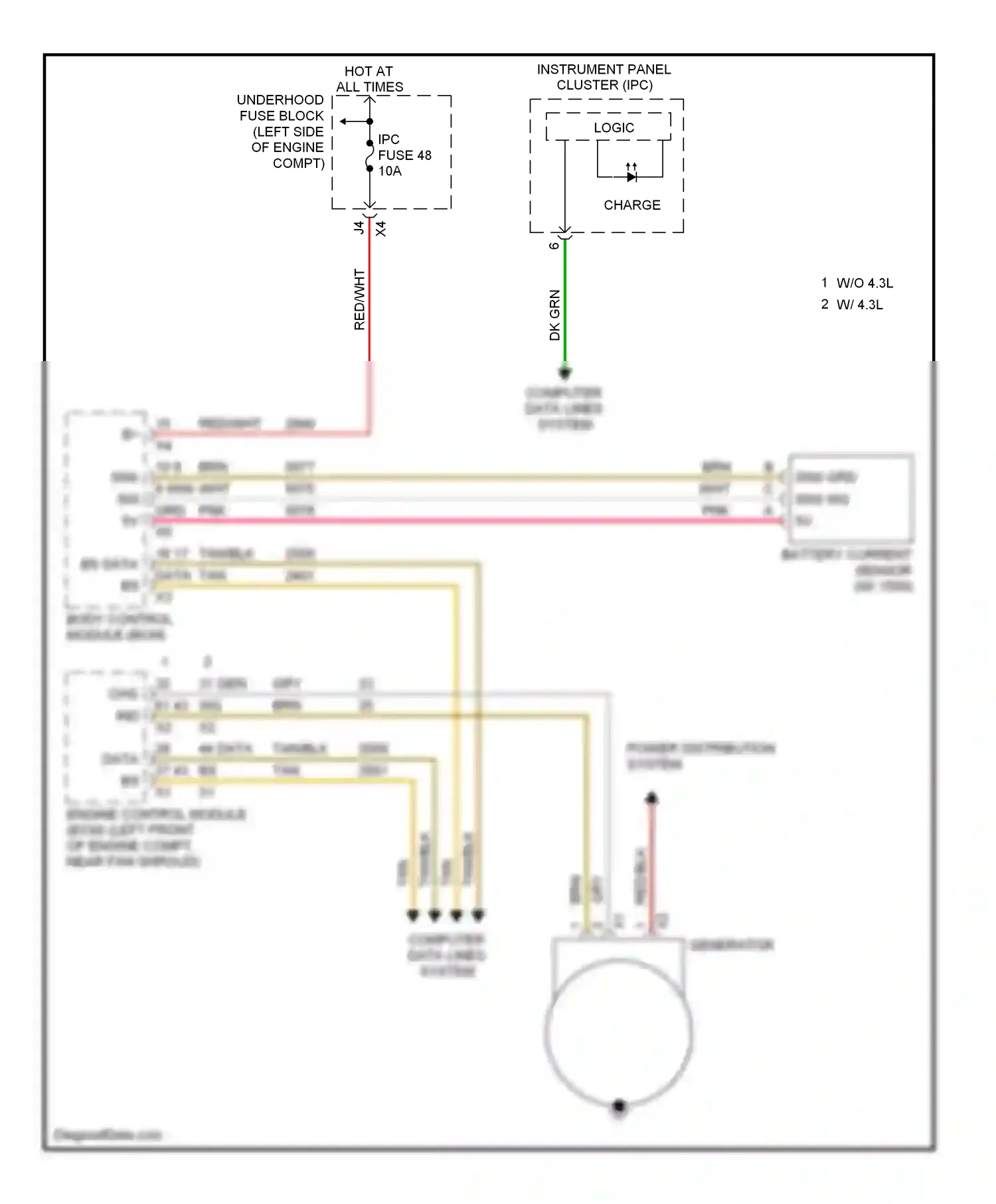 GMC Sierra 1500  (2000-2012) computer data lines system wiring diagram  (114 of 348)