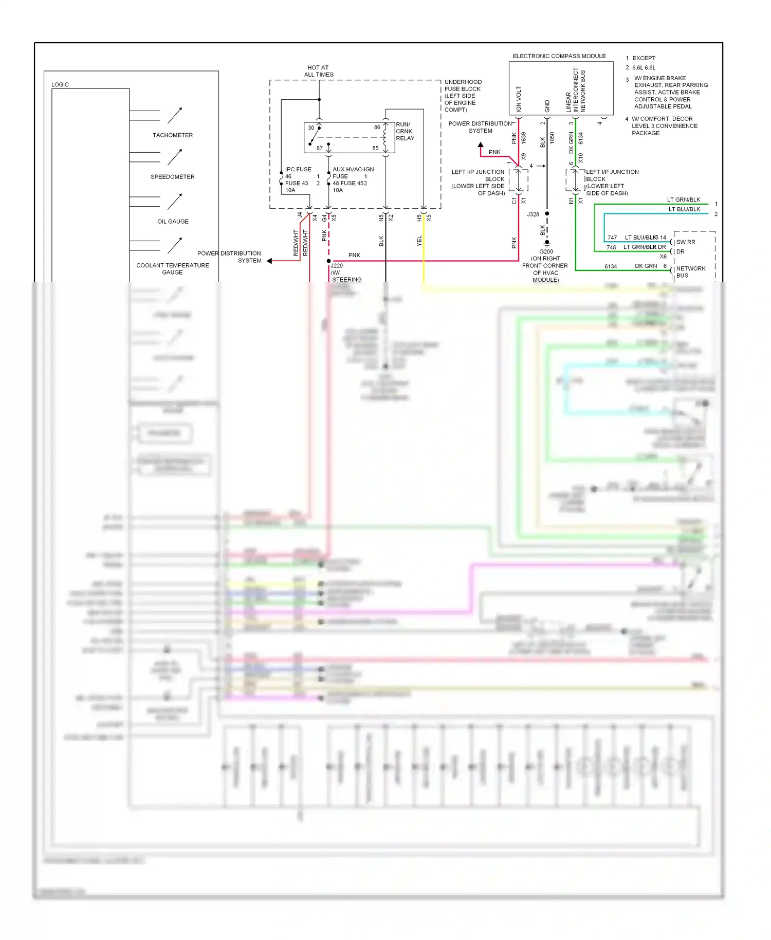 GMC Sierra 1500  (2000-2012) electronic compass module wiring diagram  (5 of 5)
