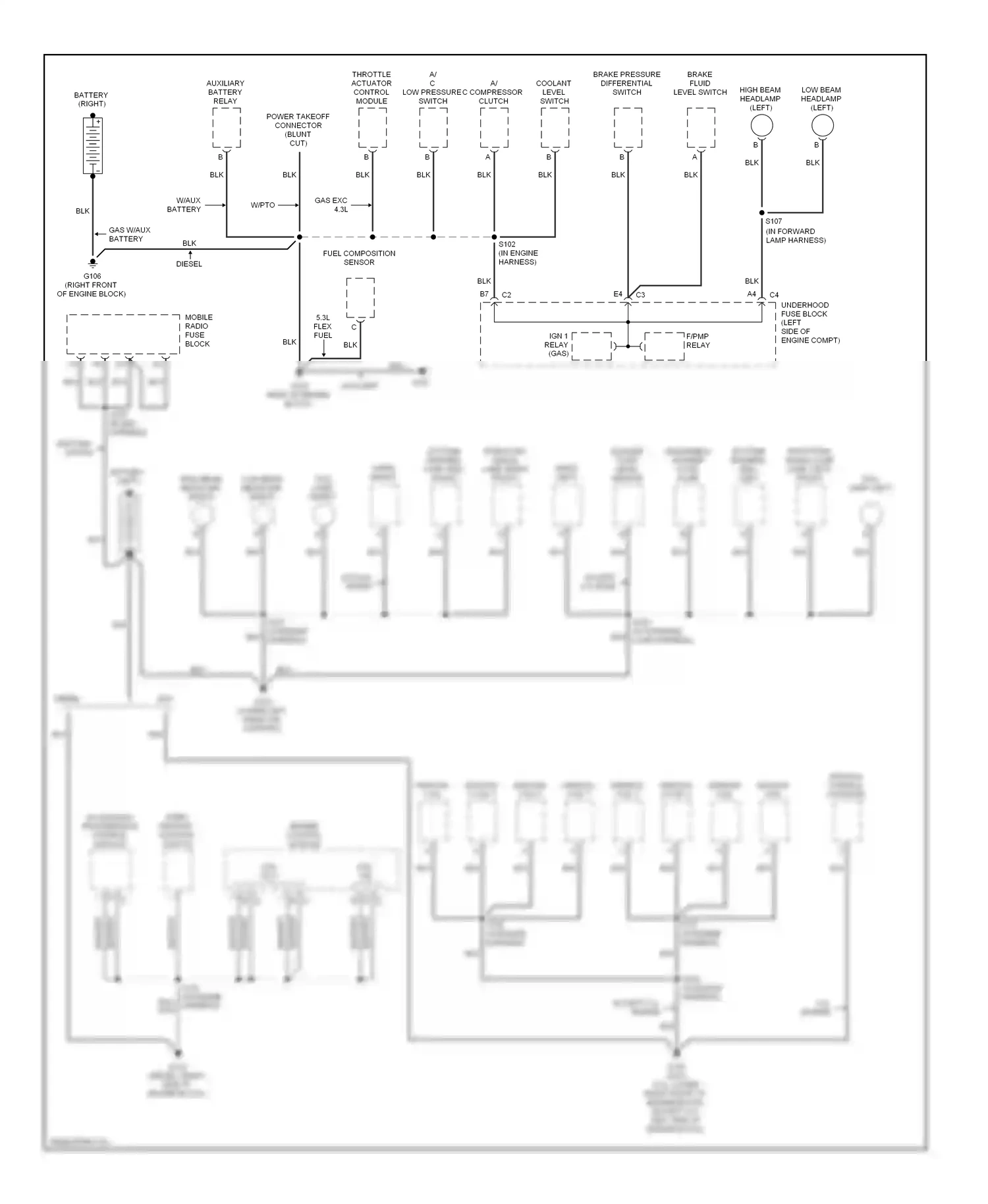 GMC Sierra 1500  (2000-2012) engine control module wiring diagram  (1 of 2)