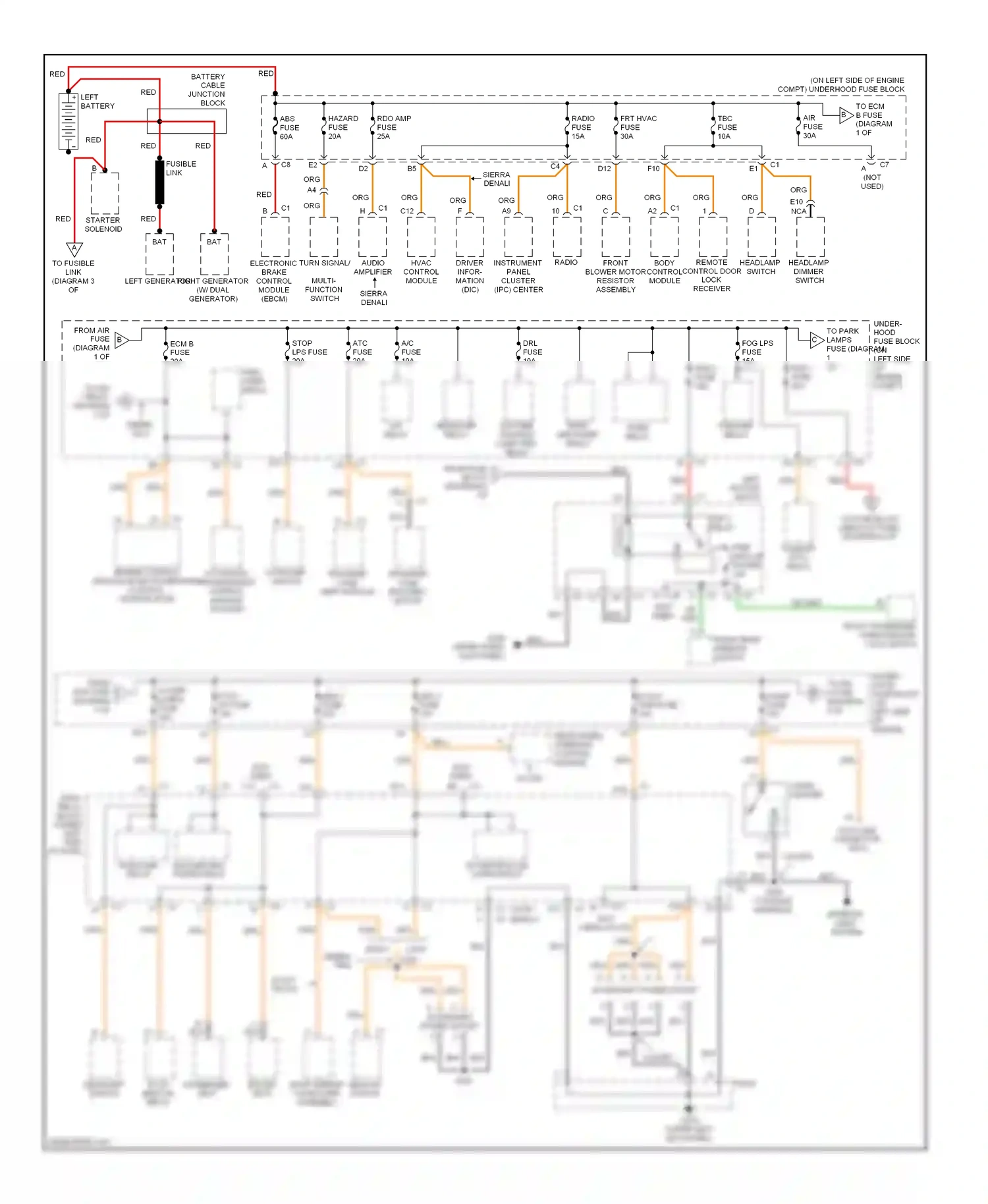 GMC Sierra 1500  (2000-2012) stoplamp transfer switch case shift module wiring diagram  (1 of 1)
