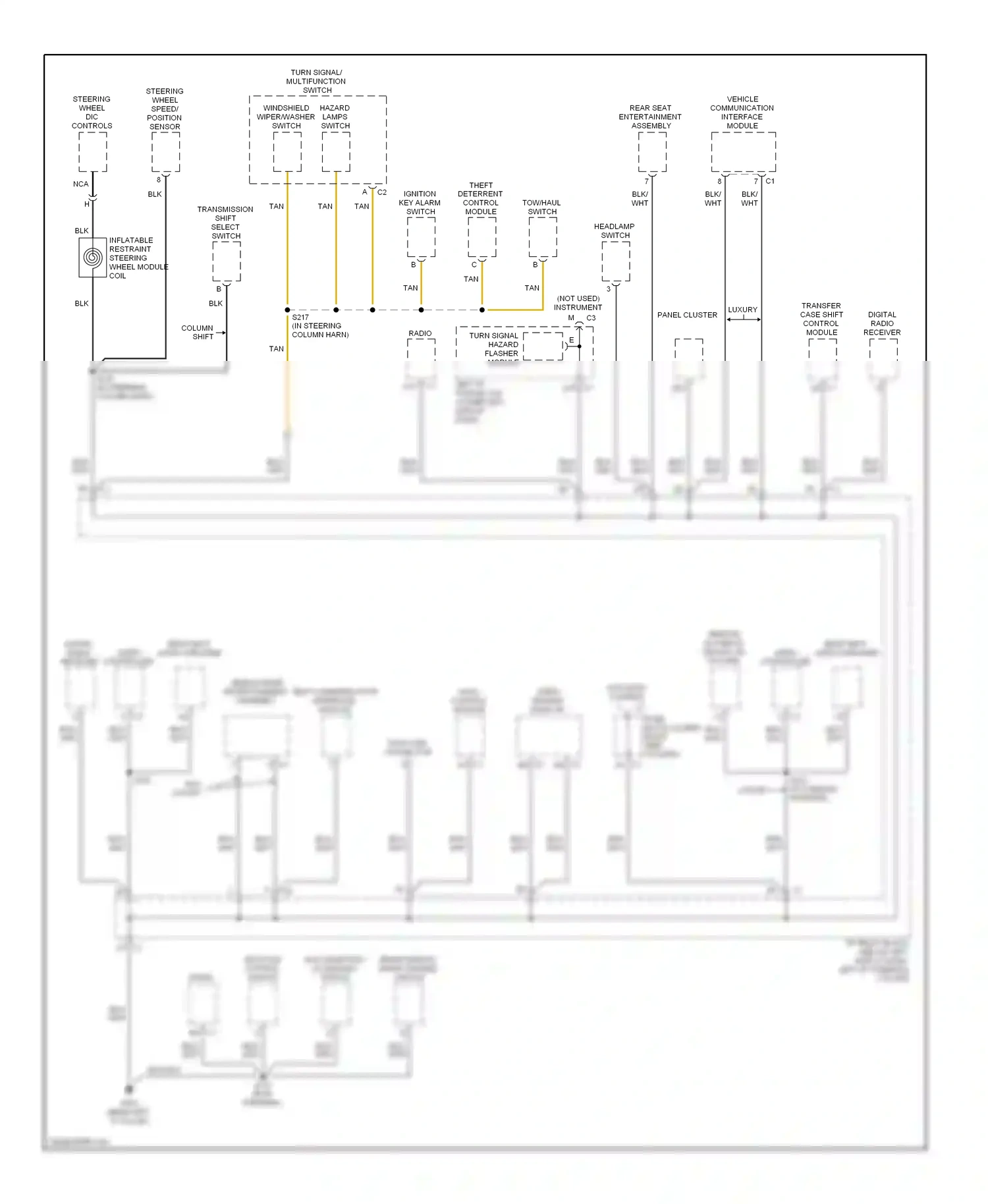 GMC Sierra 1500  (2000-2012) transfer case shift control module wiring diagram  (9 of 46)