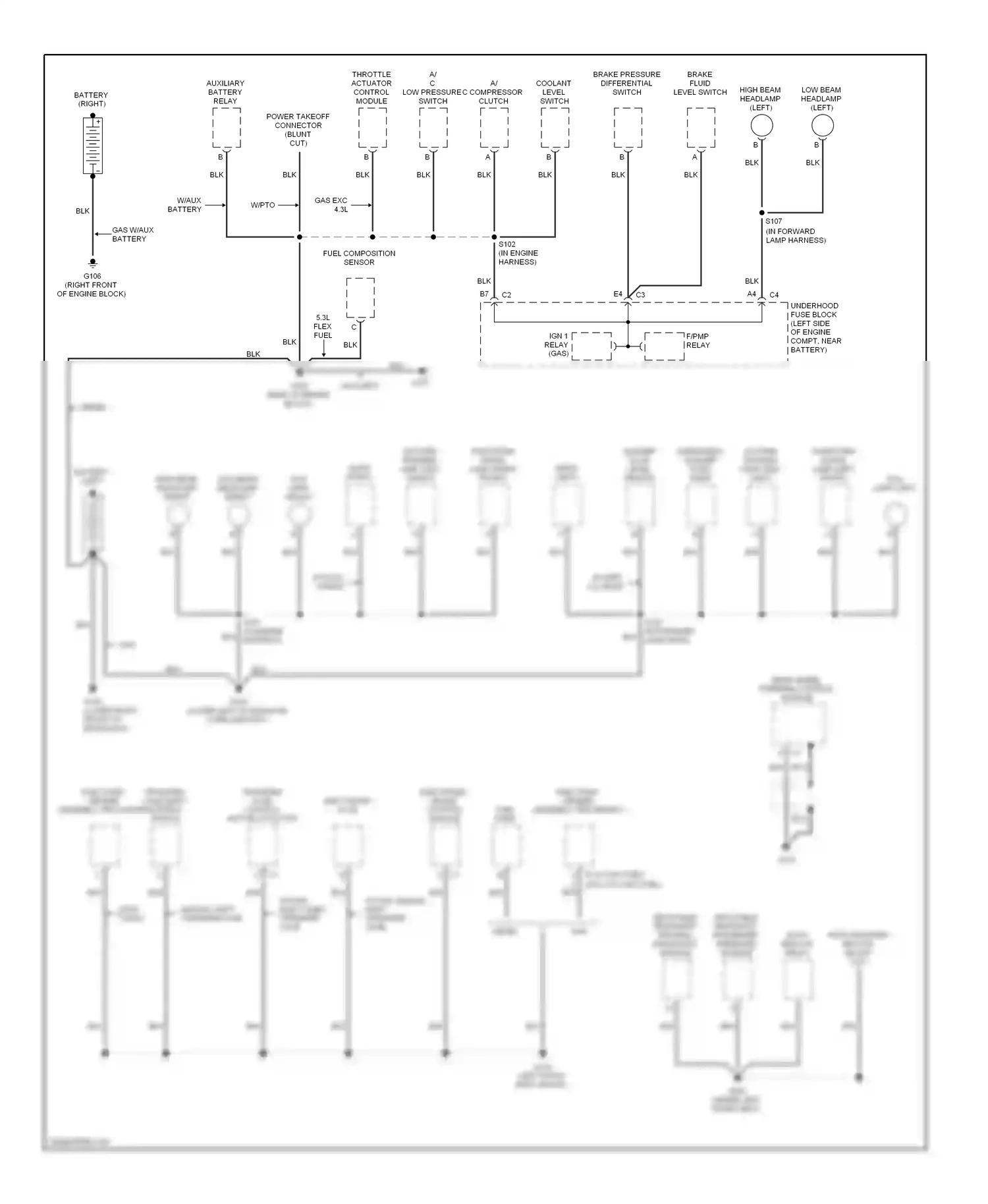 GMC Sierra 1500  (2000-2012) transfer case shift control switch wiring diagram  (1 of 35)