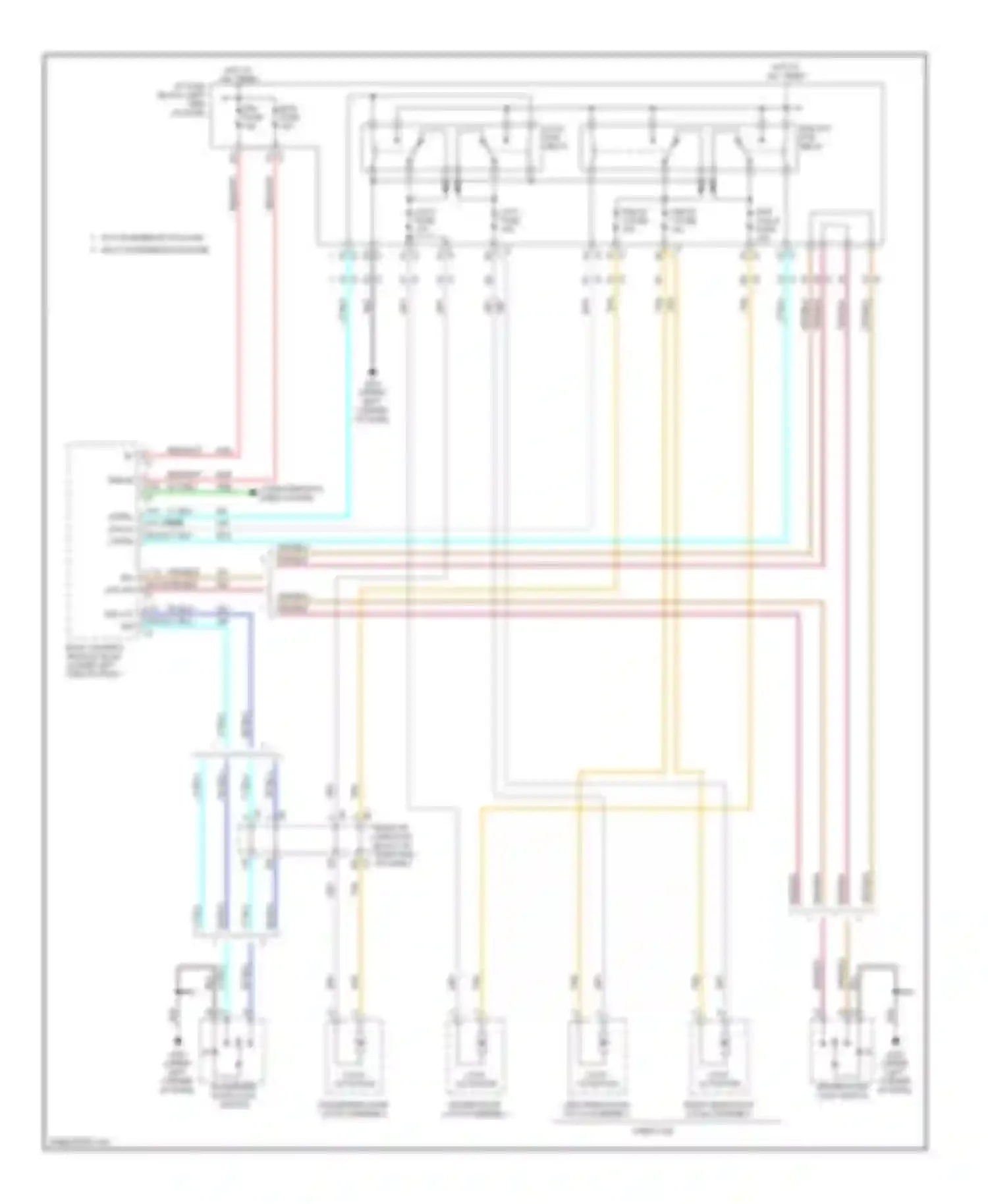Sierra 2500 HD GMC  (2002-2012): Power door locks circuit, base package