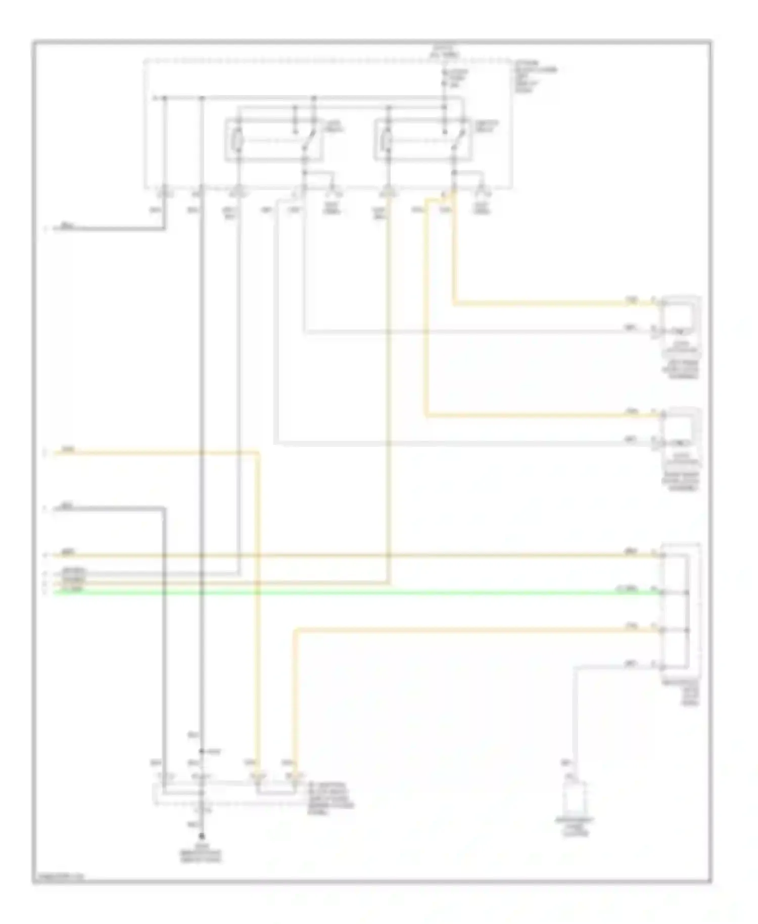 Sierra 2500 HD GMC  (2002-2012): Power door locks circuit, up level (2 of 2)