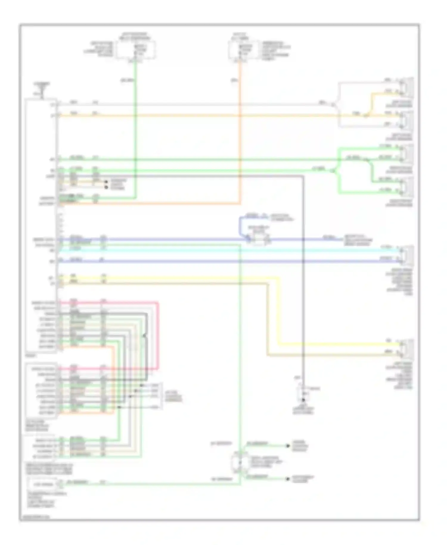 Sierra 2500 HD GMC  (2002-2012): Radio circuits, up level with onstar