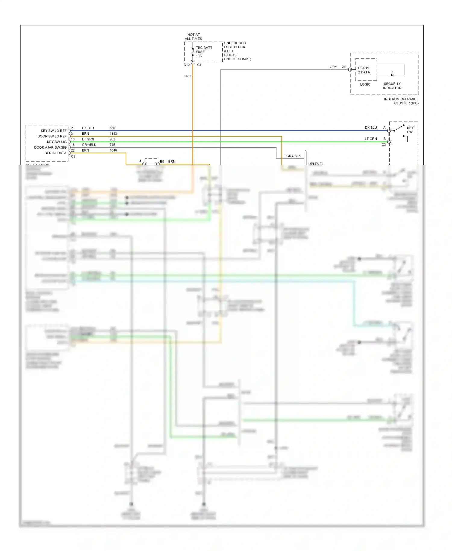 GMC Sierra 2500 HD  (2002-2012) class 2 data wiring diagram  (4 of 4)