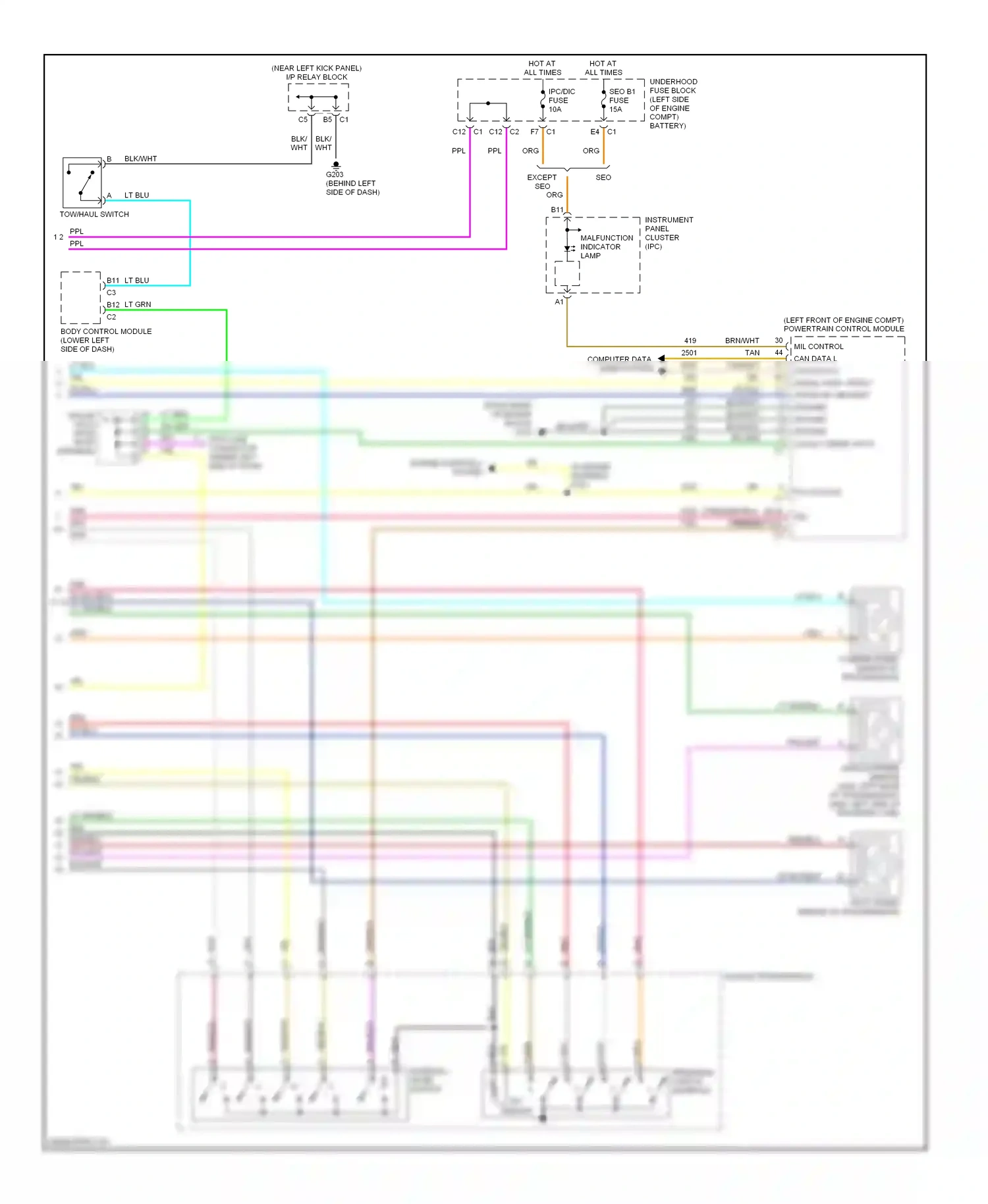GMC Sierra 2500 HD  (2002-2012) engine controls system wiring diagram  (1 of 5)