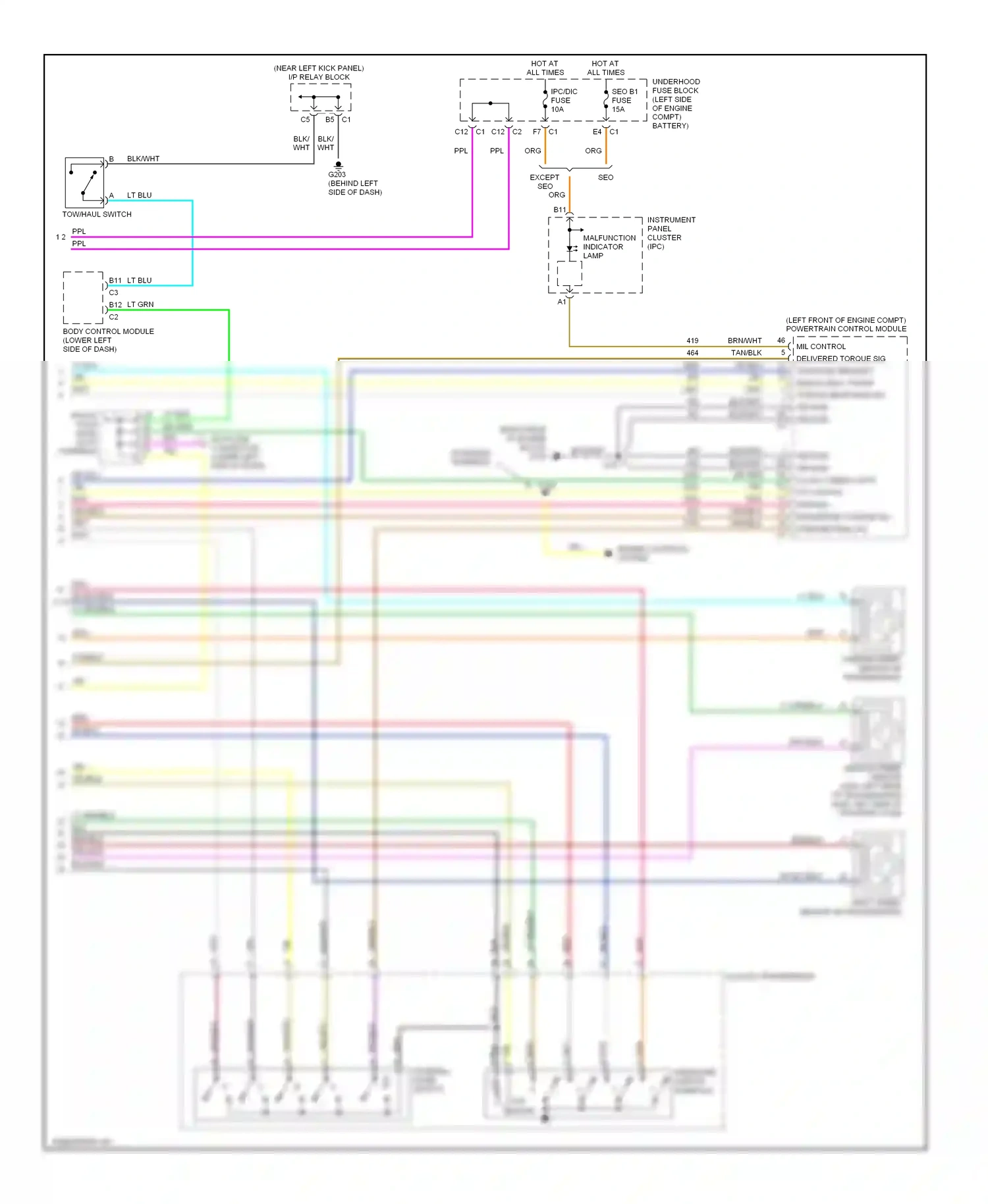 GMC Sierra 2500 HD  (2002-2012) engine controls system wiring diagram  (3 of 5)