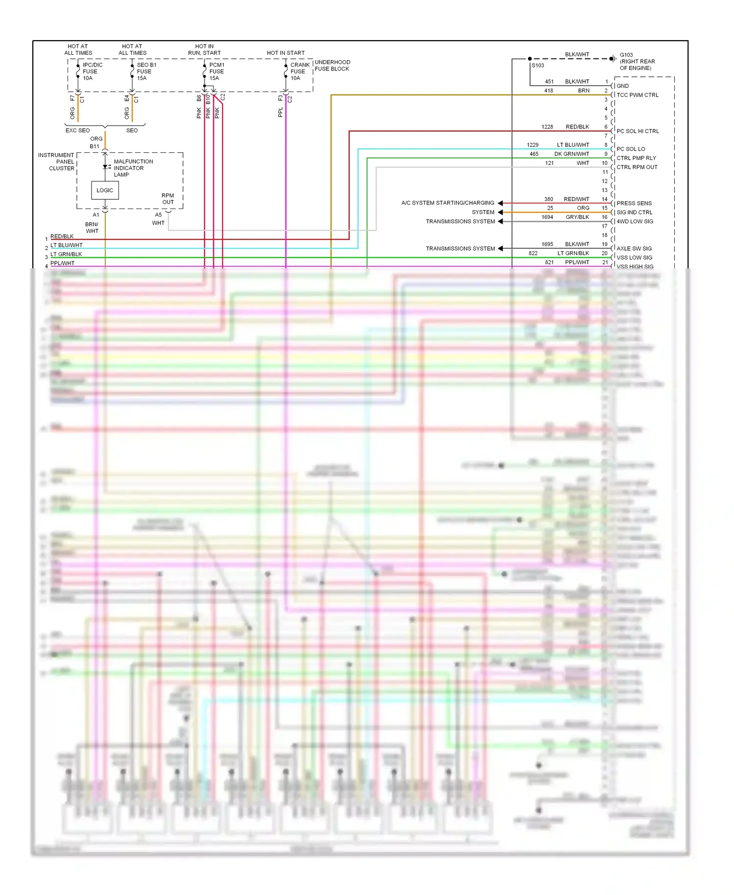GMC Sierra 2500 HD  (2002-2012) evap vent ctrl mil ctrl 2-3 ss ctrl 1-2 ss ctrl vss out vss out tft sens sig wiring diagram  (1 of 5)