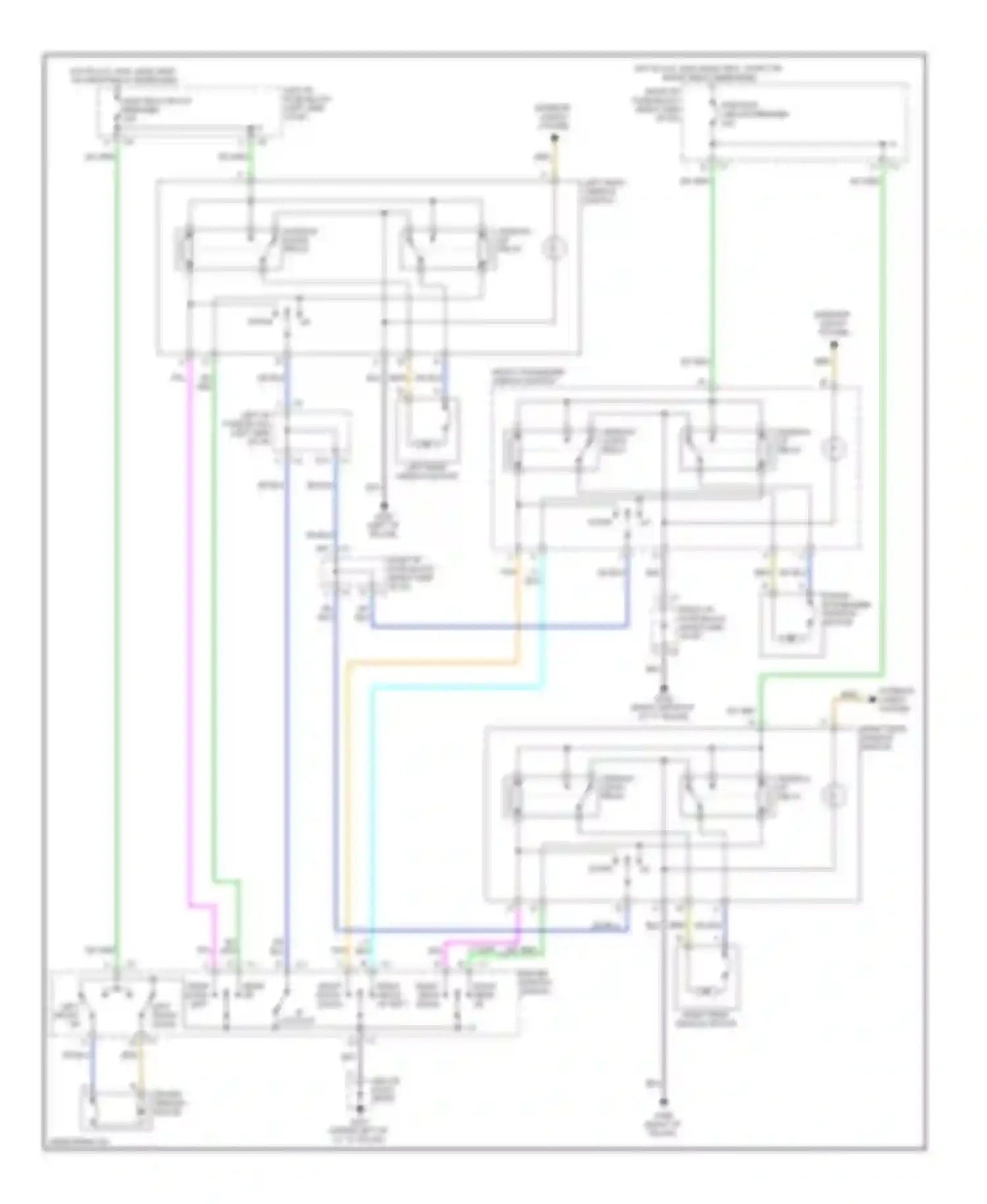 Sierra 2500 GMC  (2000-2004): Power window circuit, 4 door