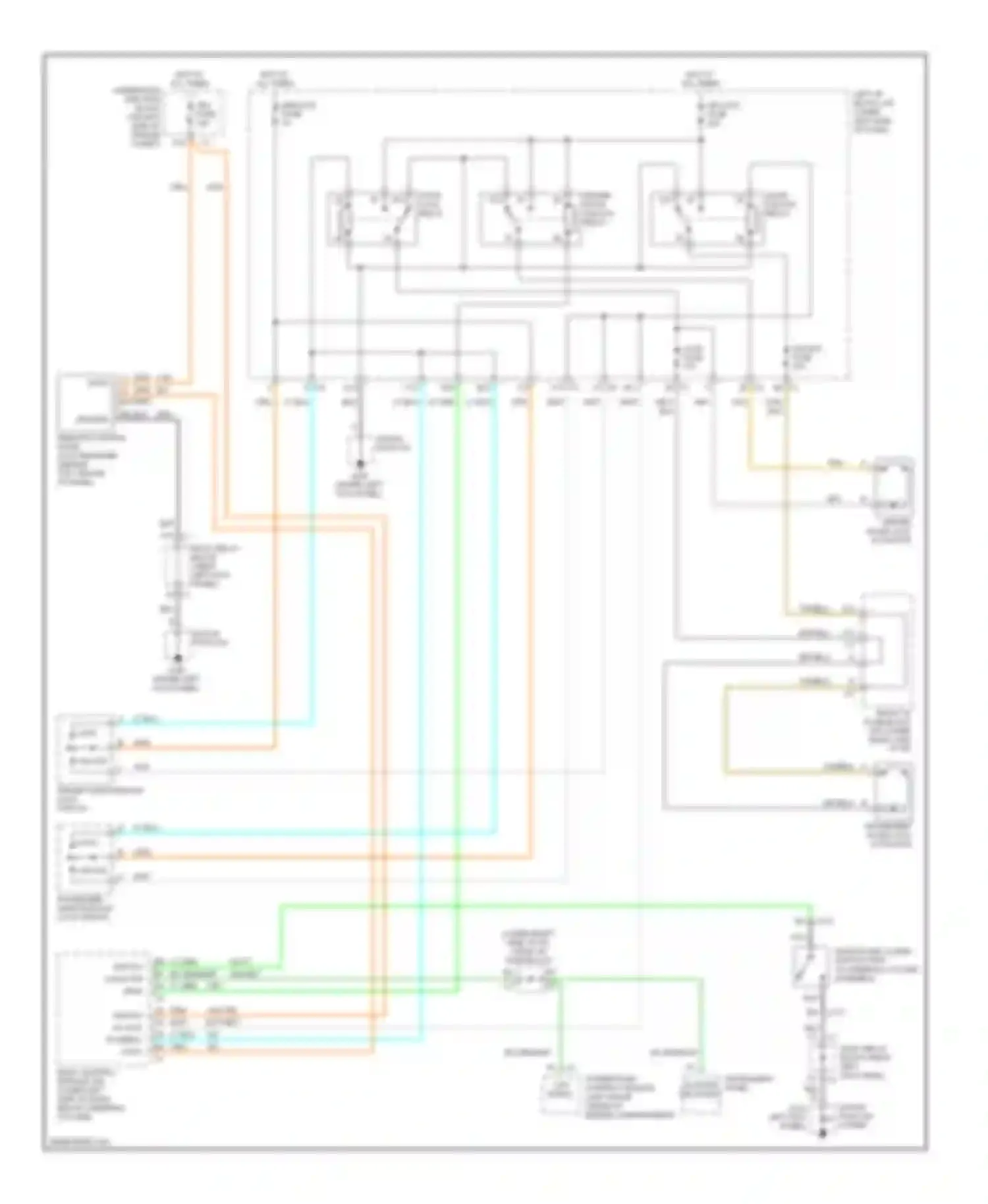 Wiring diagram passenger door lock actuator for GMC Sierra 2500  (2000-2004) (2 of 2)