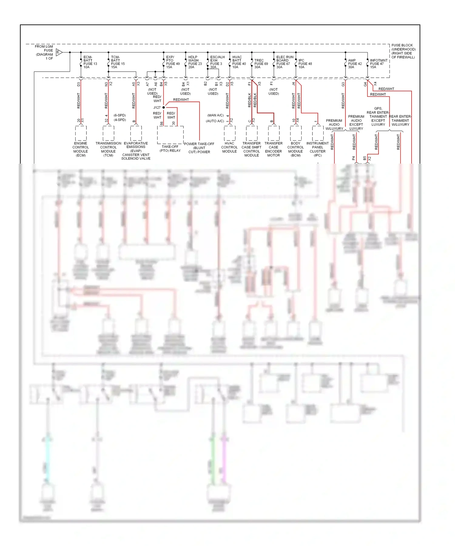 GMC Sierra 3500 HD  (2007-2012) transfer case shift control module wiring diagram  (1 of 5)