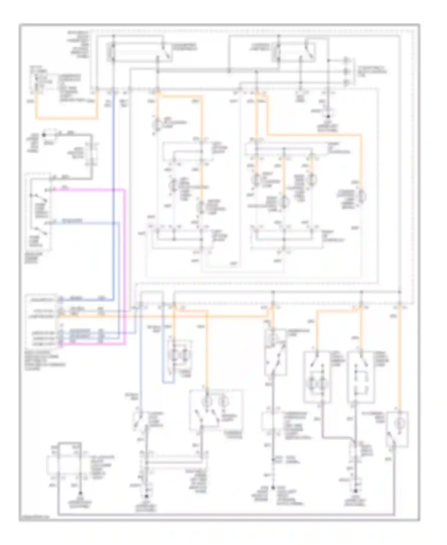 Sierra 3500 GMC  (2002-2006): Courtesy lamps circuit, crew cab & up level (1 of 3)