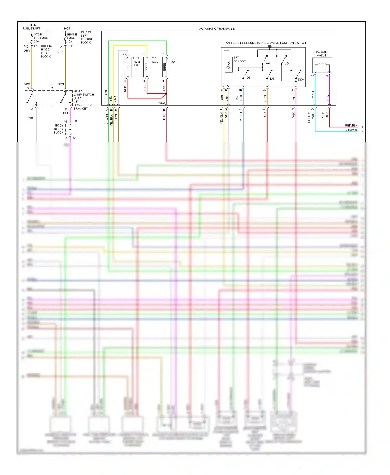GMC Sierra 3500  (2002-2006) automatic transaxle wiring diagram  (1 of 4)