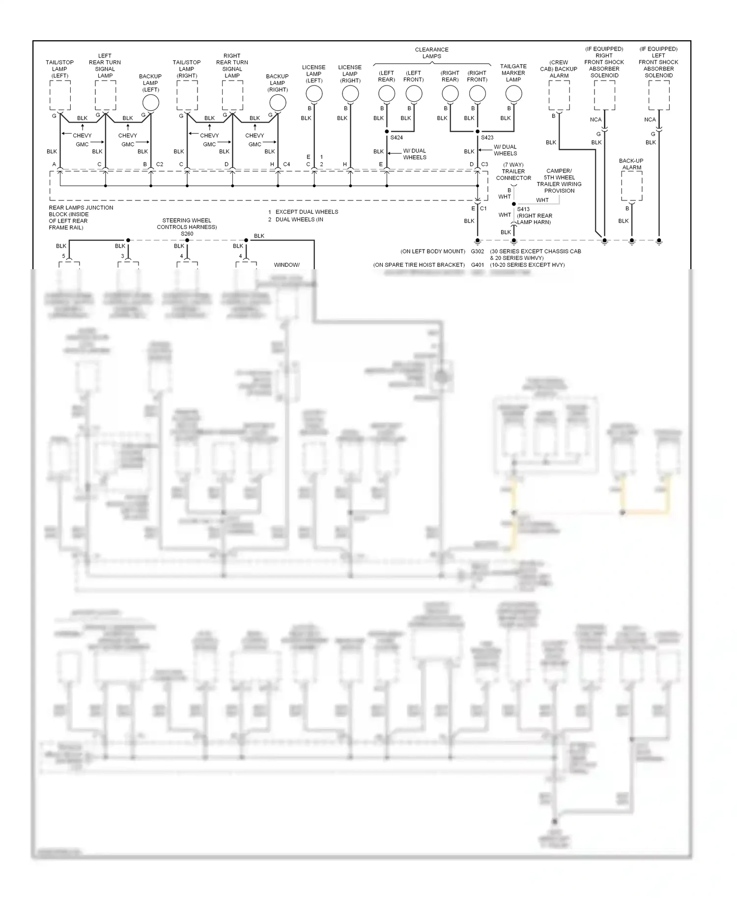GMC Sierra Classic 3500  (2007-2007) multi- function accessory switch traction control switch wiring diagram  (1 of 2)