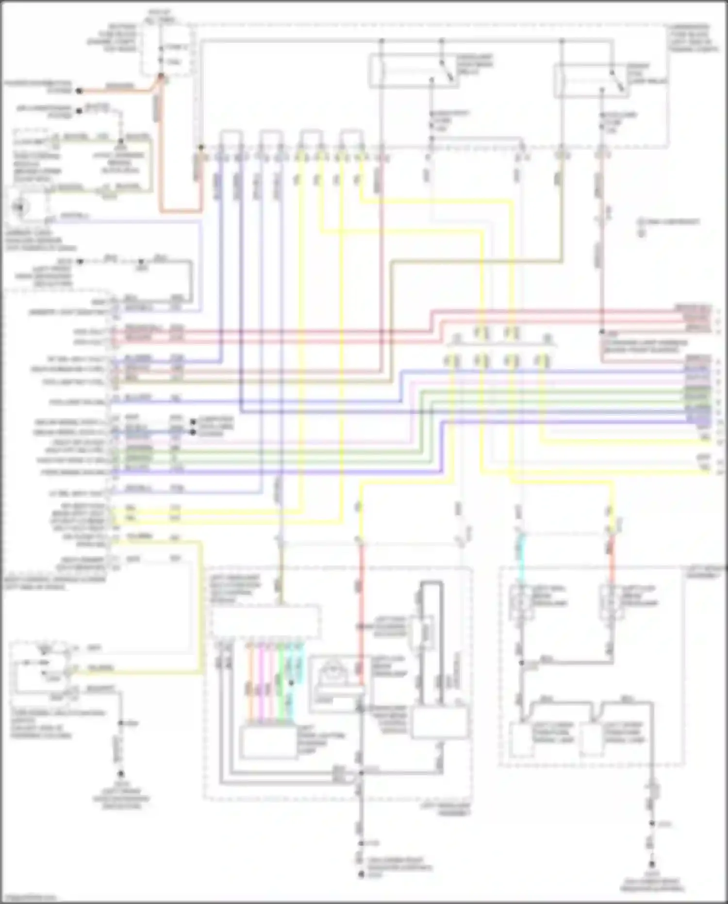 Car Wiring Diagrams for Sierra GMC III facelift (2015-2018): Headlights circuit (1 of 2)