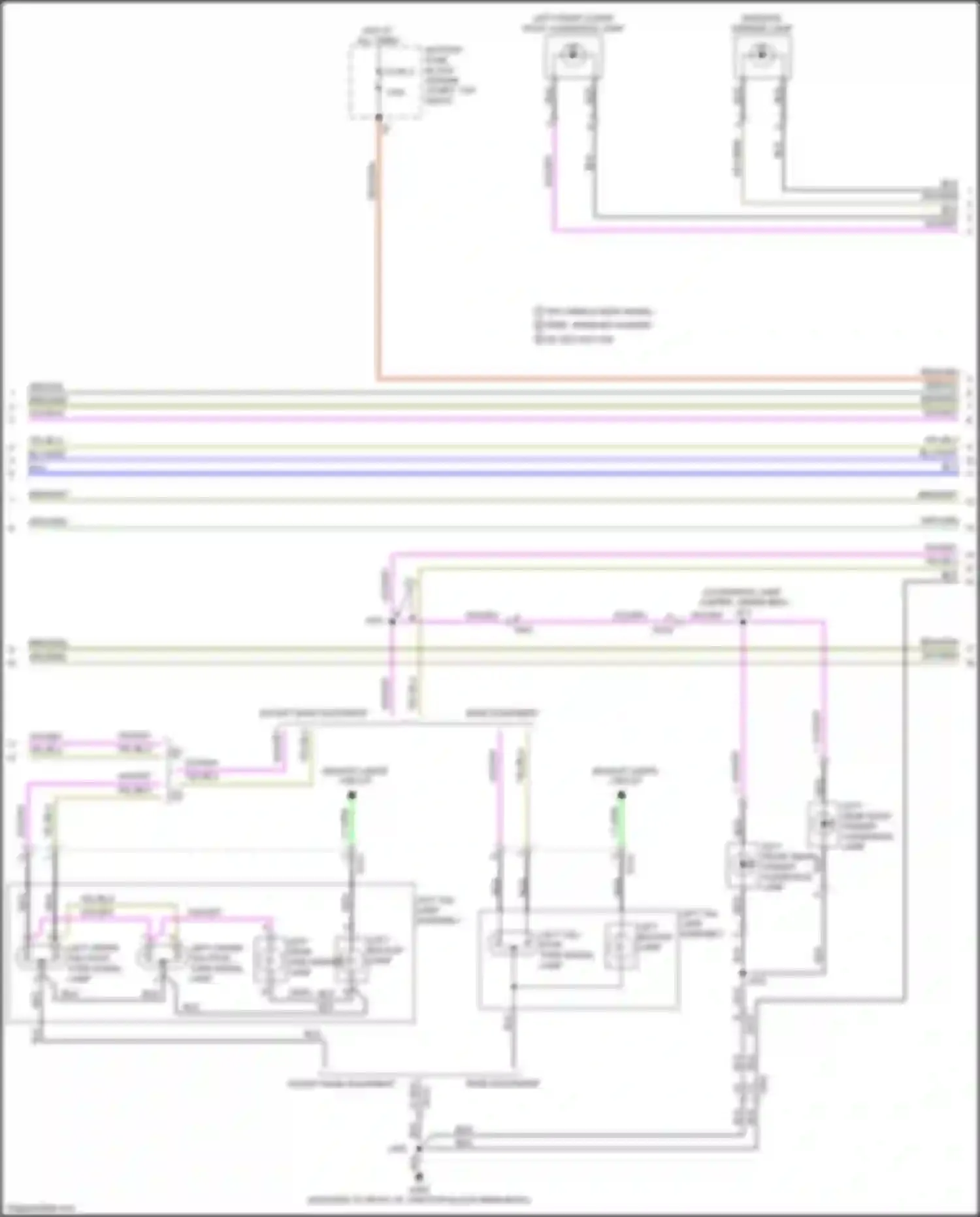 Wiring diagram left tail/stop, turn signal lamp for GMC Sierra III facelift (2015-2018) (2 of 3)