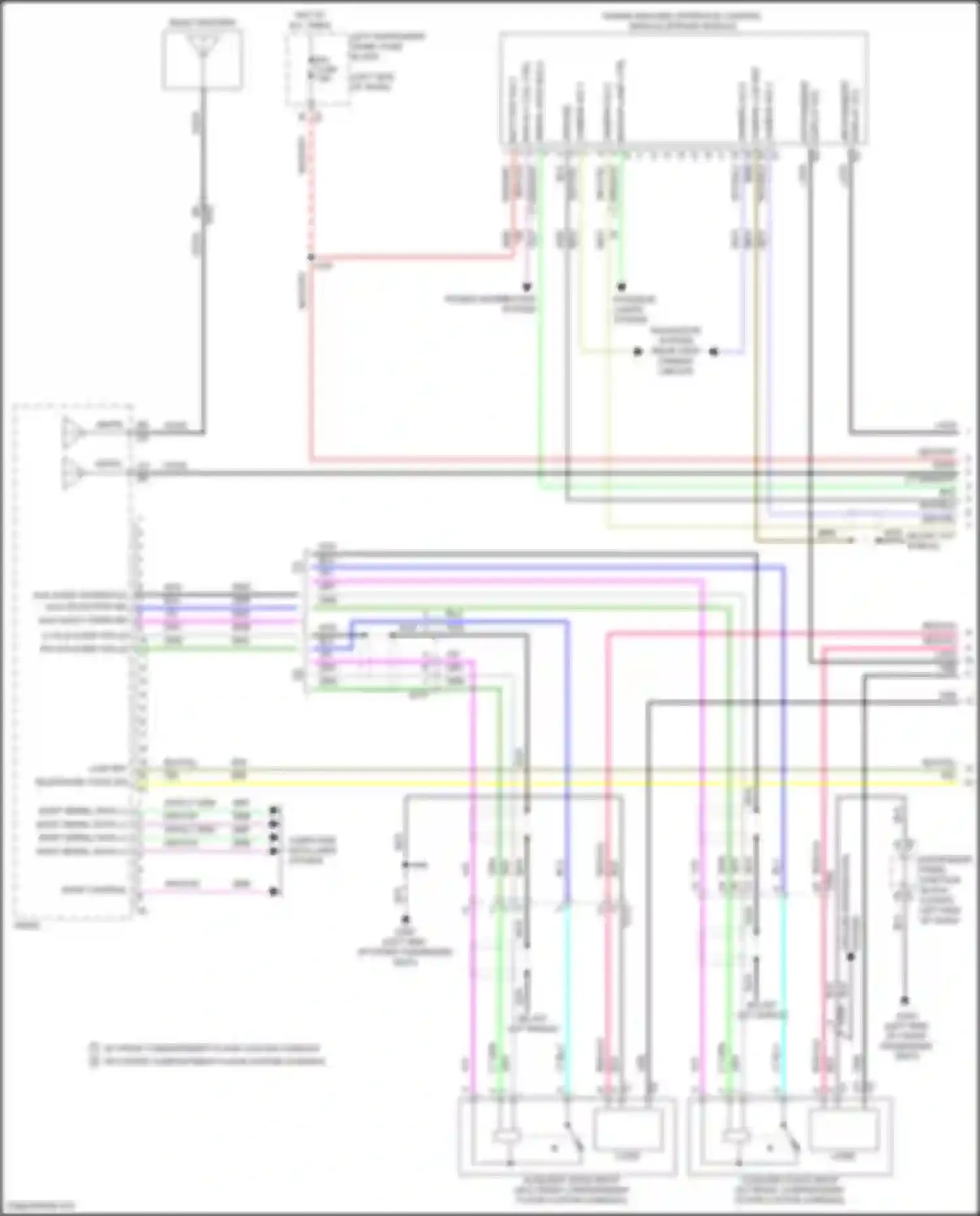 Wiring diagram navigation system for GMC Sierra III facelift (2015-2018) (3 of 7)