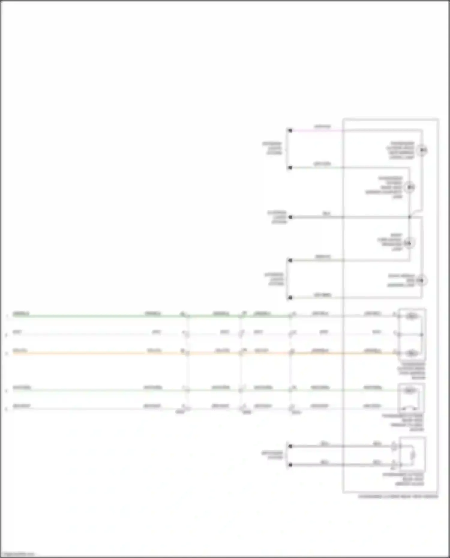 Wiring diagram passenger outside rear view mirror motor for GMC Sierra III facelift (2015-2018) (2 of 2)