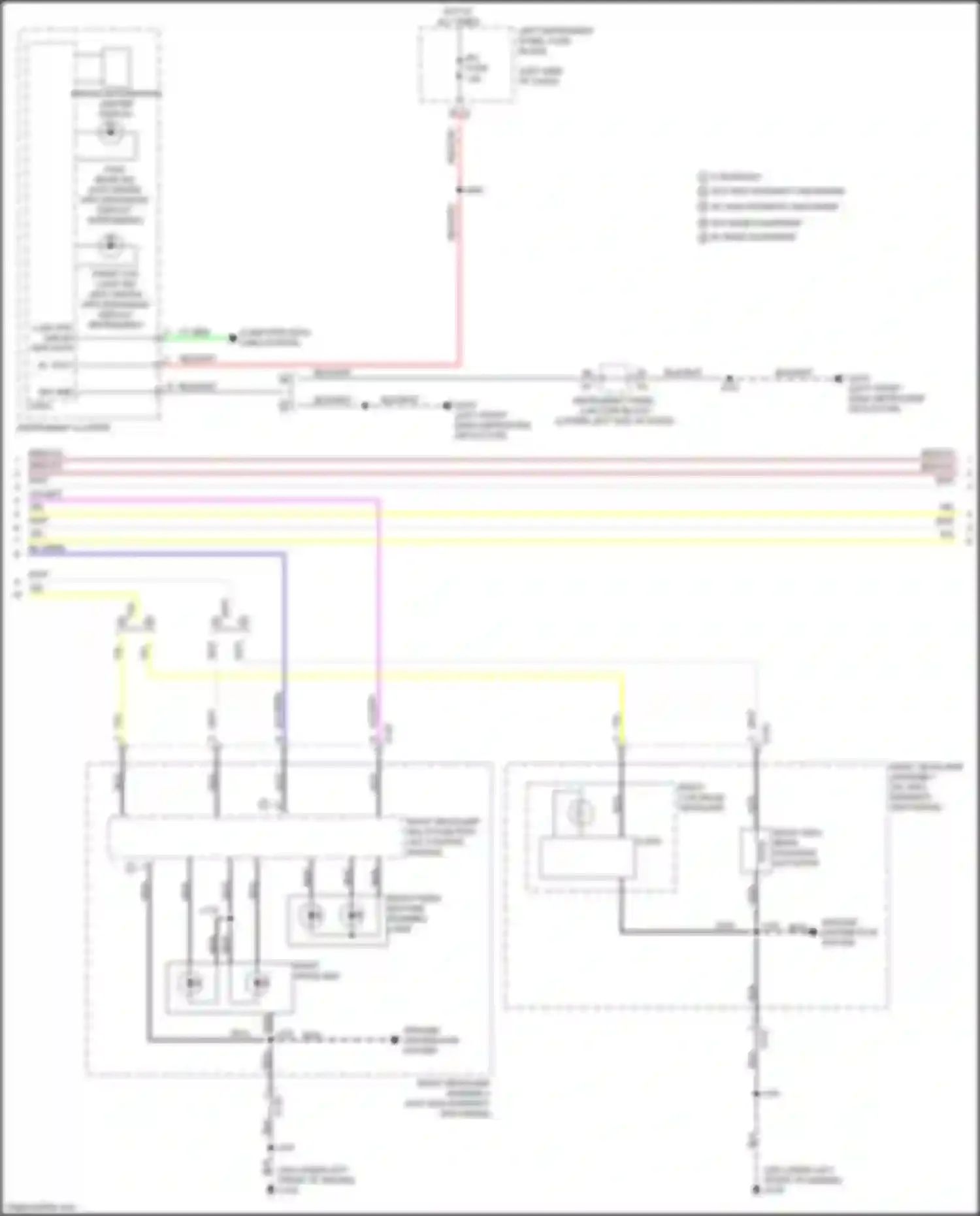 Wiring diagram w/o driver info enhanced display instrument for GMC Sierra III facelift (2015-2018) (2 of 2)