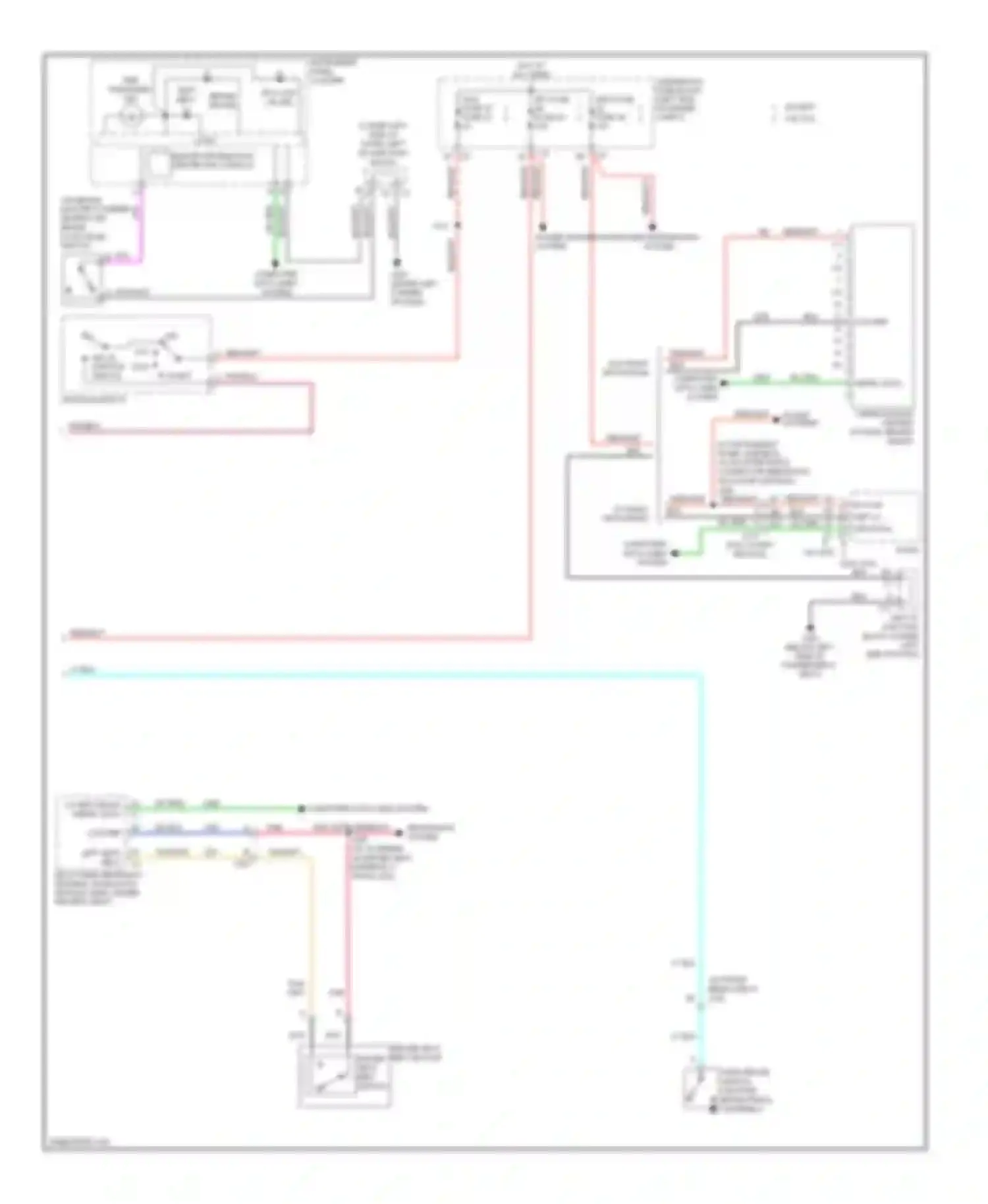 Sierra GMC III (2013-2015): Warning systems circuit, with bucket seats & power mirrors (2 of 2)