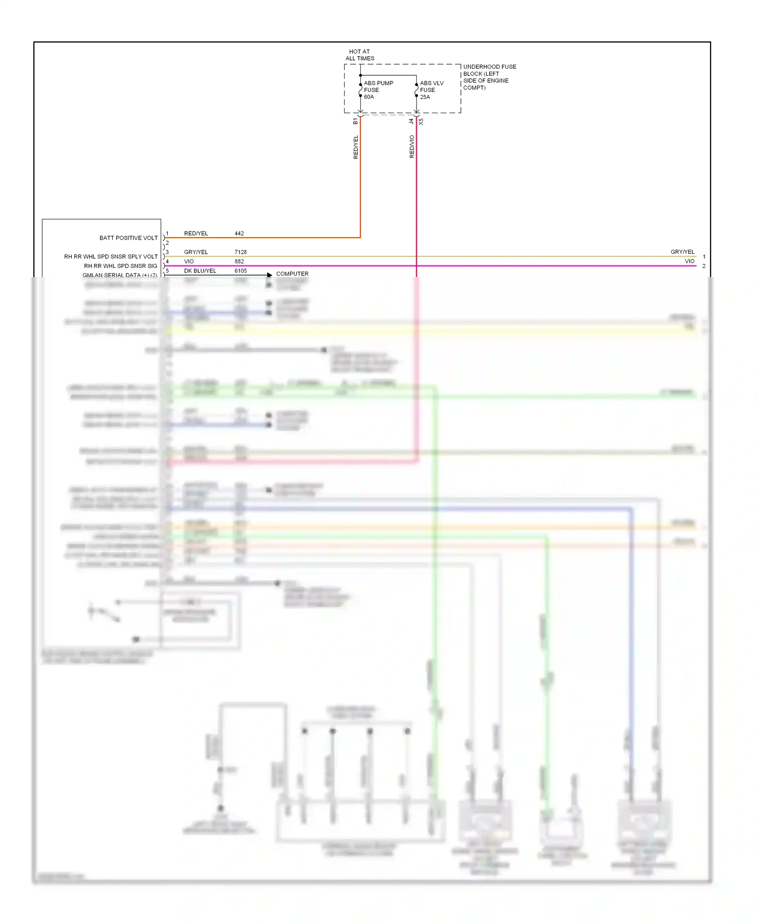 GMC Sierra III (2013-2015) computer datalines system wiring diagram  (1 of 1)