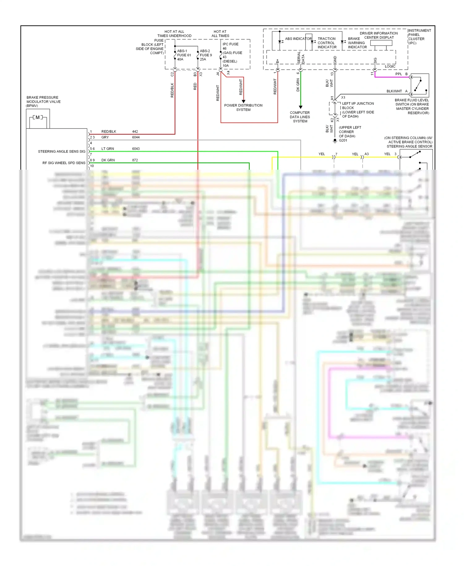 GMC Sierra III (2013-2015) data serial wiring diagram  (1 of 2)