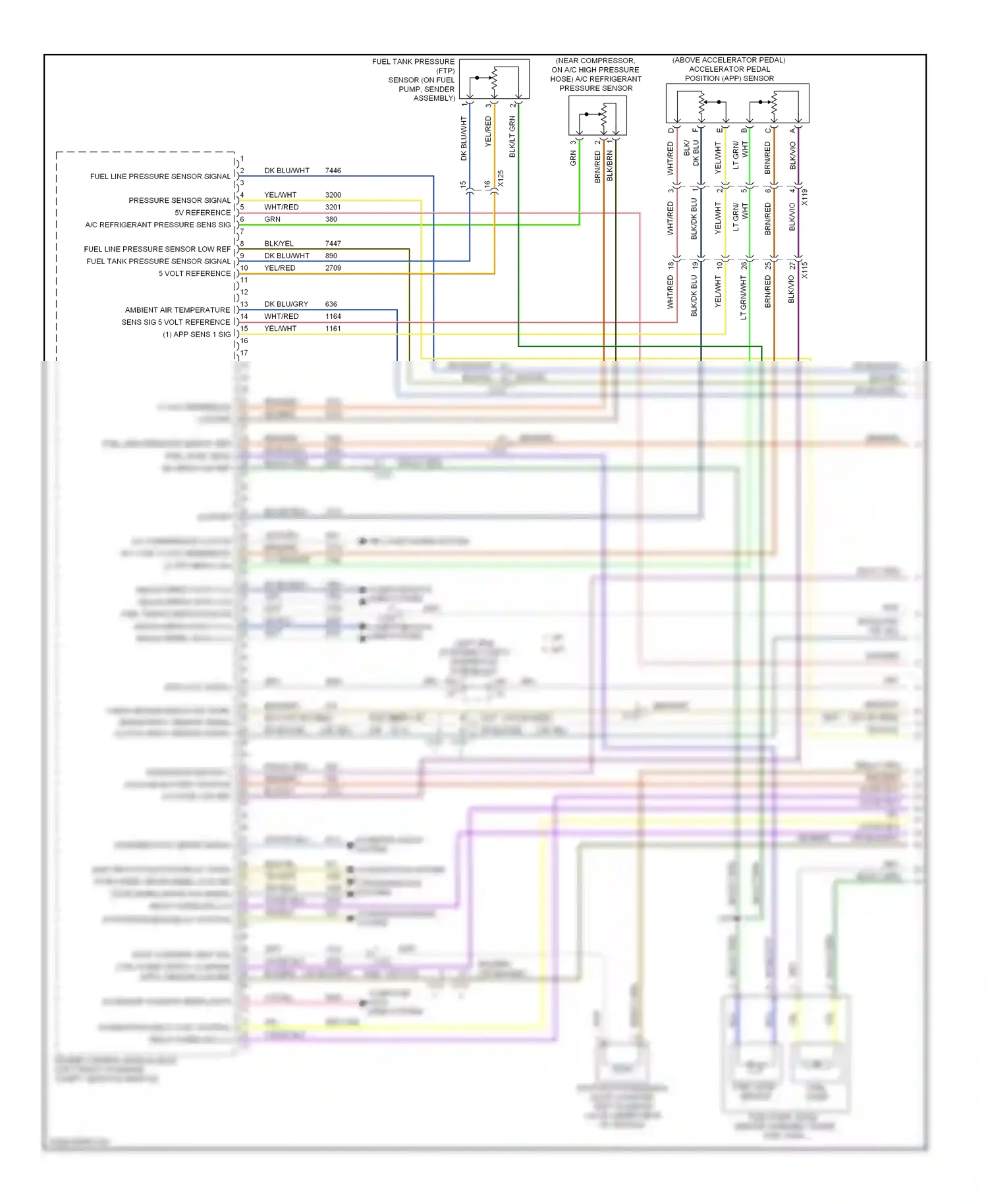 GMC Sierra III (2013-2015) engine control module (ecm) (left front of engine compt, near fan shroud) wiring diagram  (2 of 28)