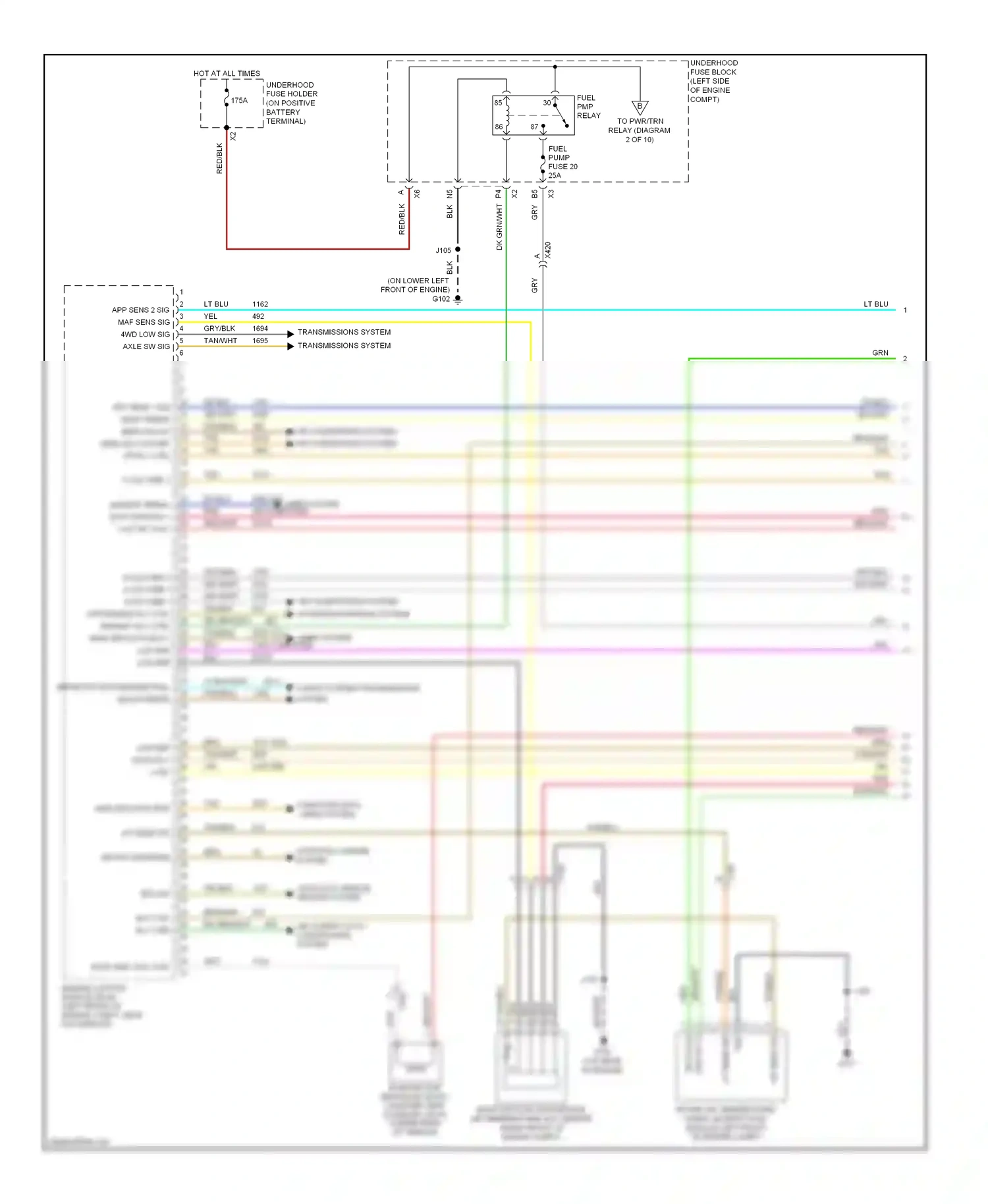 GMC Sierra III (2013-2015) engine control module (ecm) (left front of engine compt, near fan shroud) wiring diagram  (17 of 28)