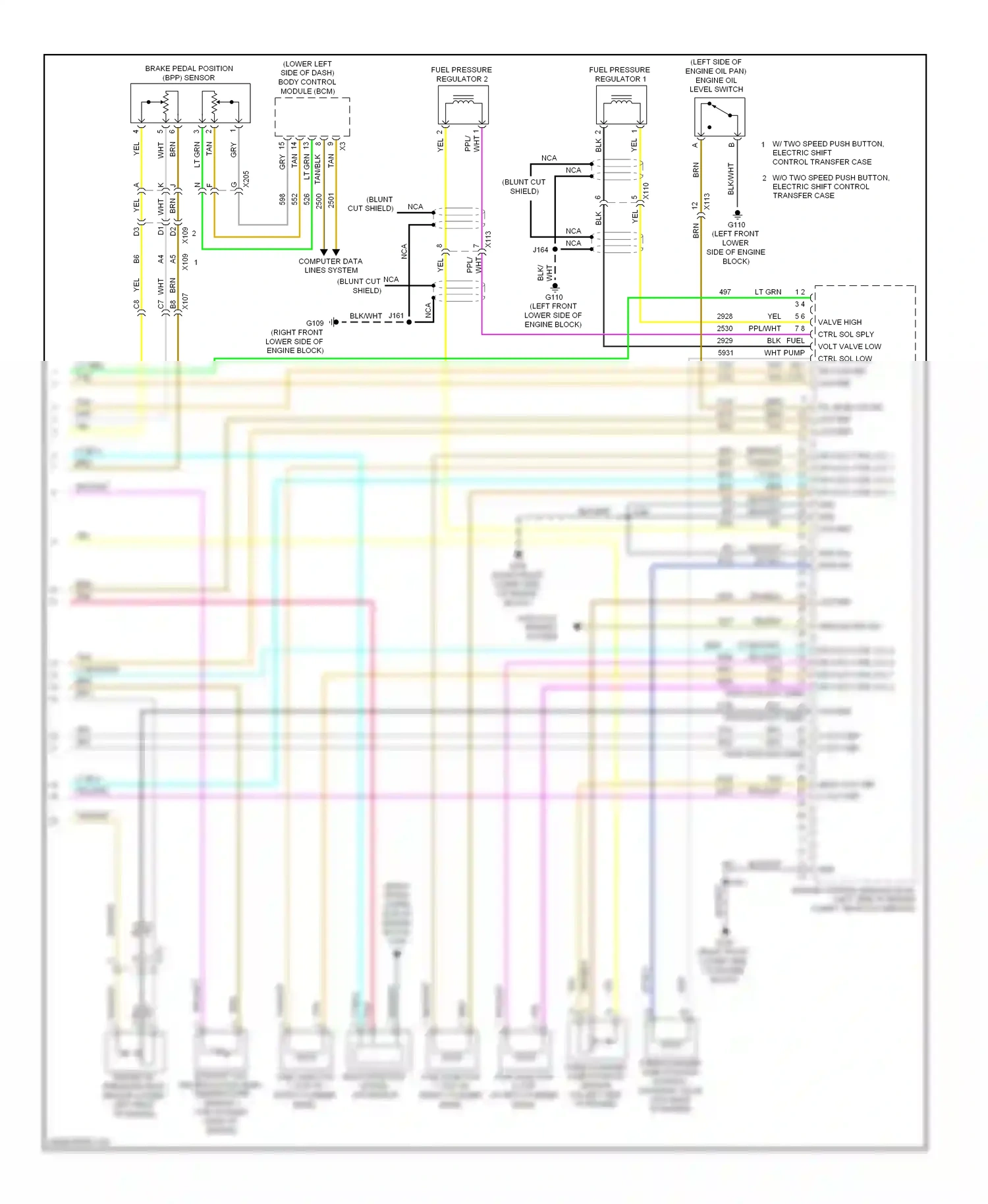 GMC Sierra III (2013-2015) engine control module (ecm) (left side of engine compt, near fan shroud) wiring diagram  (1 of 1)