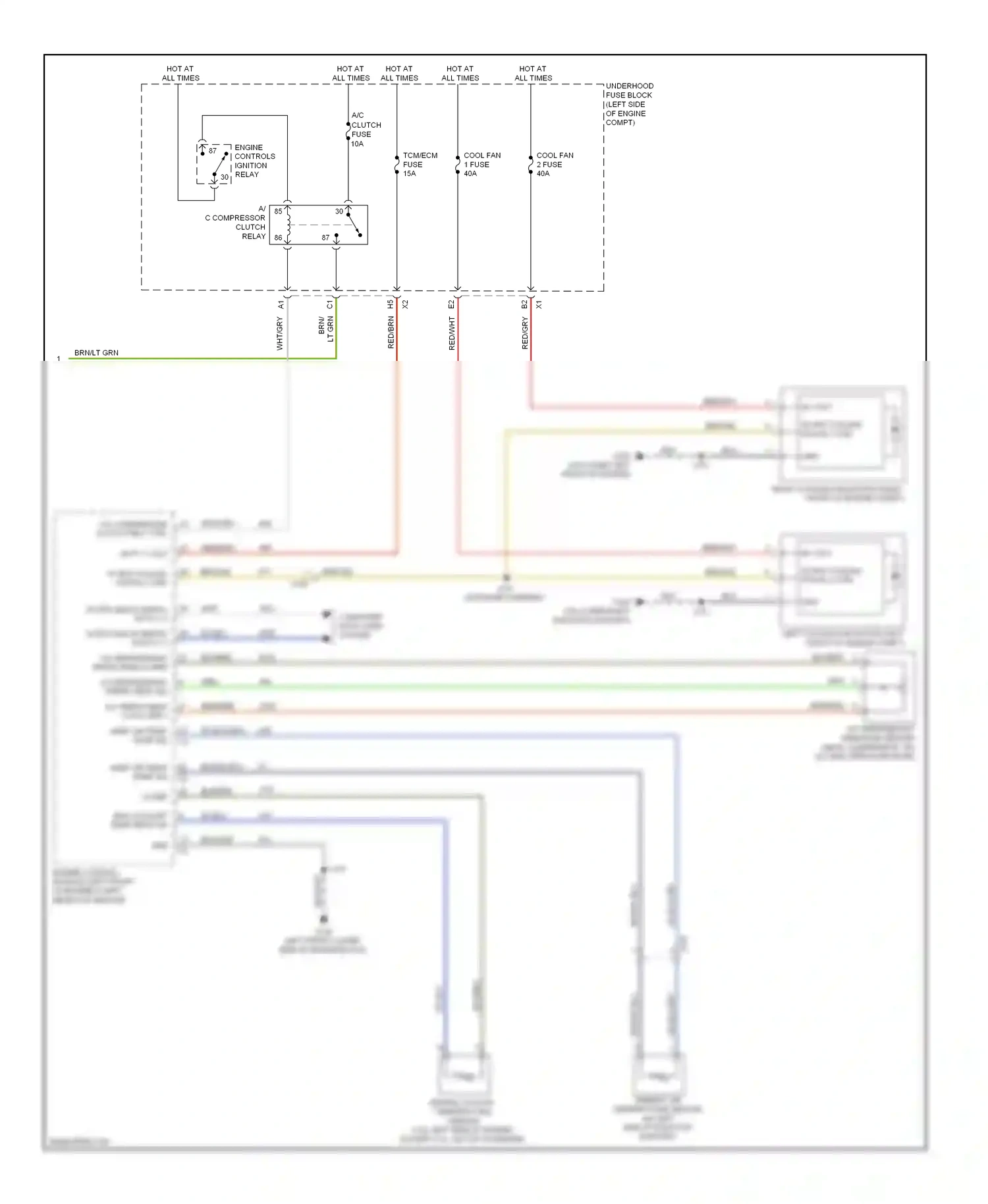 GMC Sierra III (2013-2015) engine control module (left front of engine compt, near fan shroud) wiring diagram  (1 of 6)