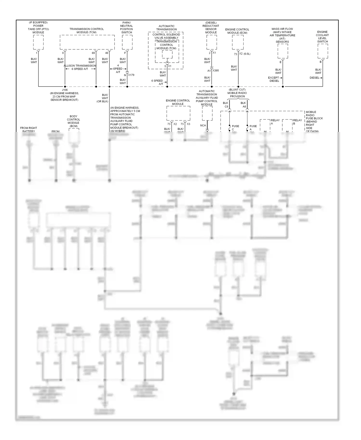 GMC Sierra III (2013-2015) engine coolant level switch wiring diagram  (1 of 1)