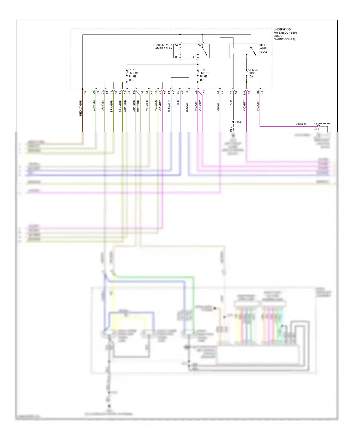 GMC Sierra III (2013-2015) right multi-function led control module headlamp wiring diagram  (1 of 1)