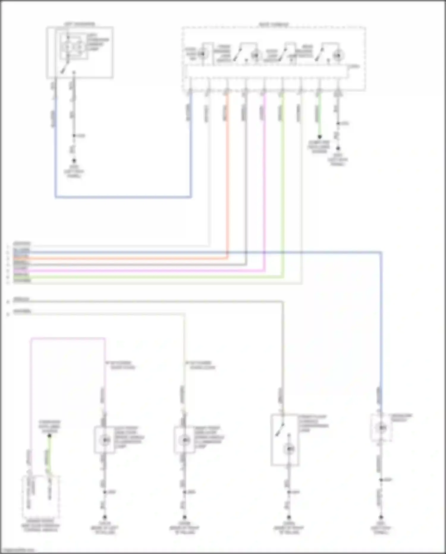 Sierra GMC IV facelift (2022-2024): Courtesy lamps circuit (3 of 3)