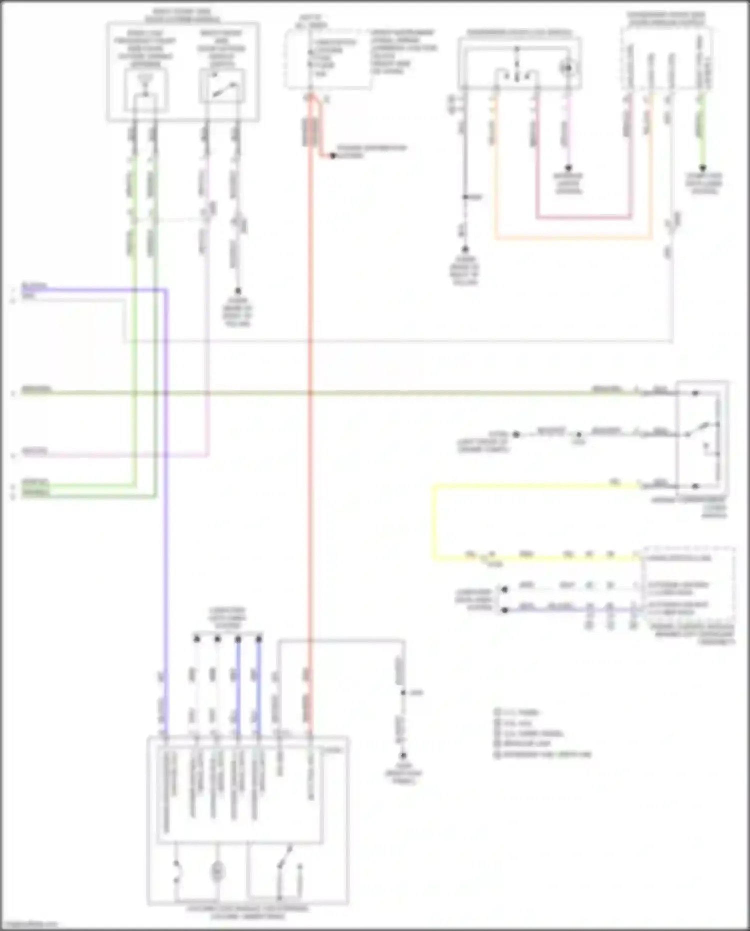 Sierra GMC IV facelift (2022-2024): Power door locks circuit (4 of 4)