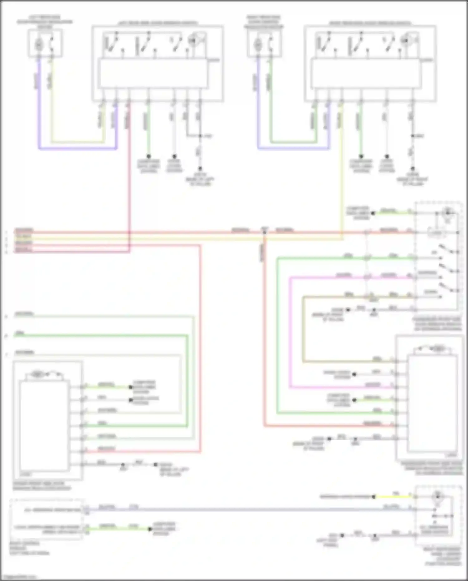 Sierra GMC IV facelift (2022-2024): Power windows circuit (2 of 2)