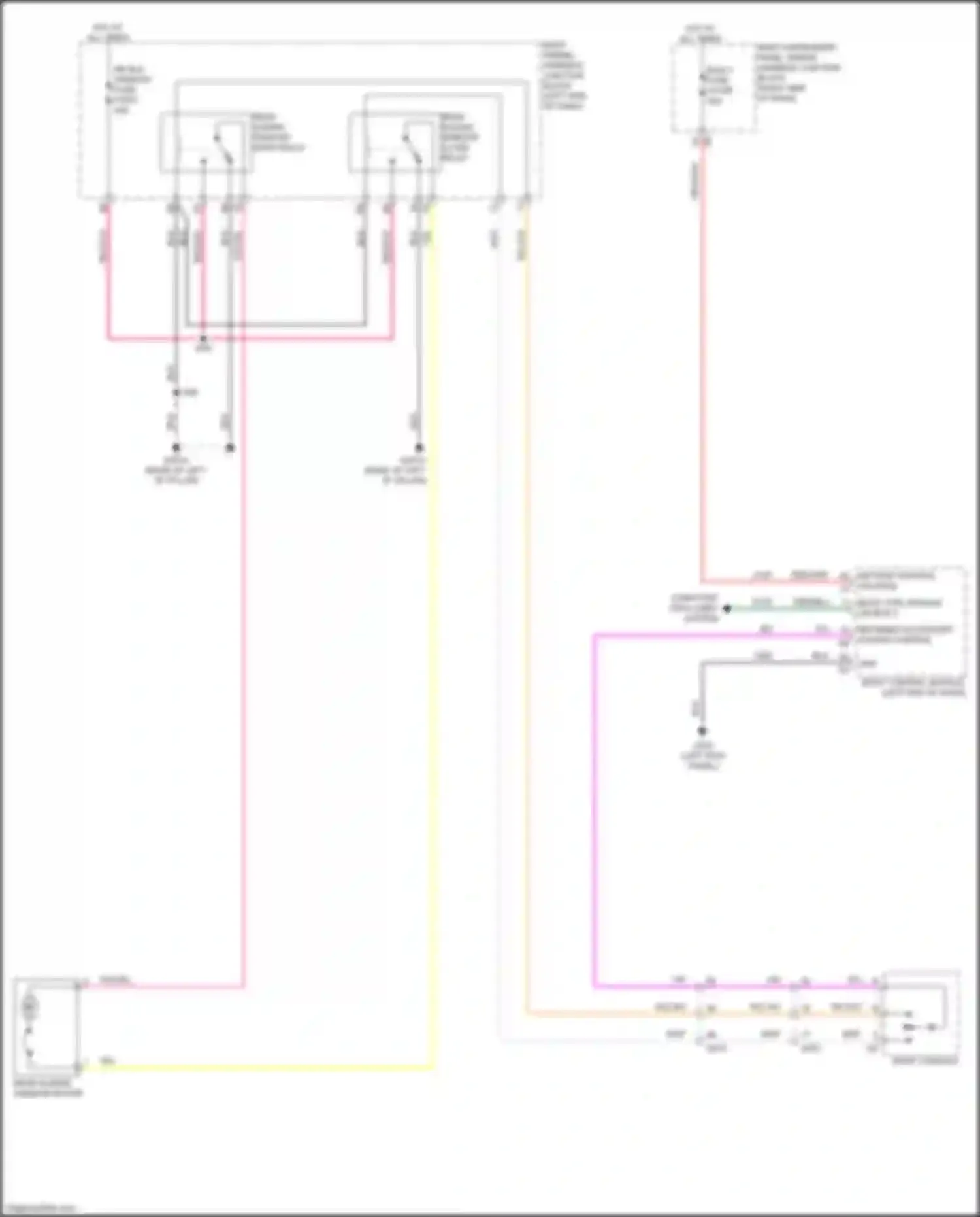 Sierra GMC IV facelift (2022-2024): Sliding rear window circuit