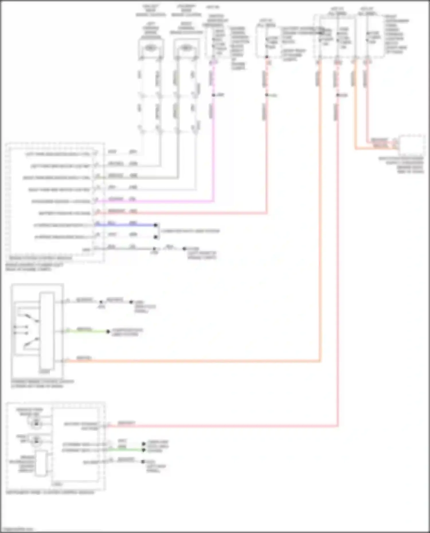 Sierra GMC IV facelift (2022-2024): Park brake system circuit