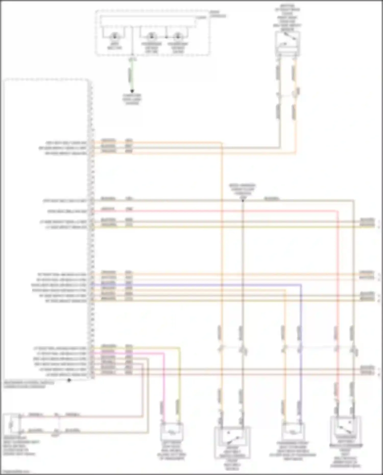 Sierra GMC IV facelift (2022-2024): Supplemental restraints circuit (1 of 3)