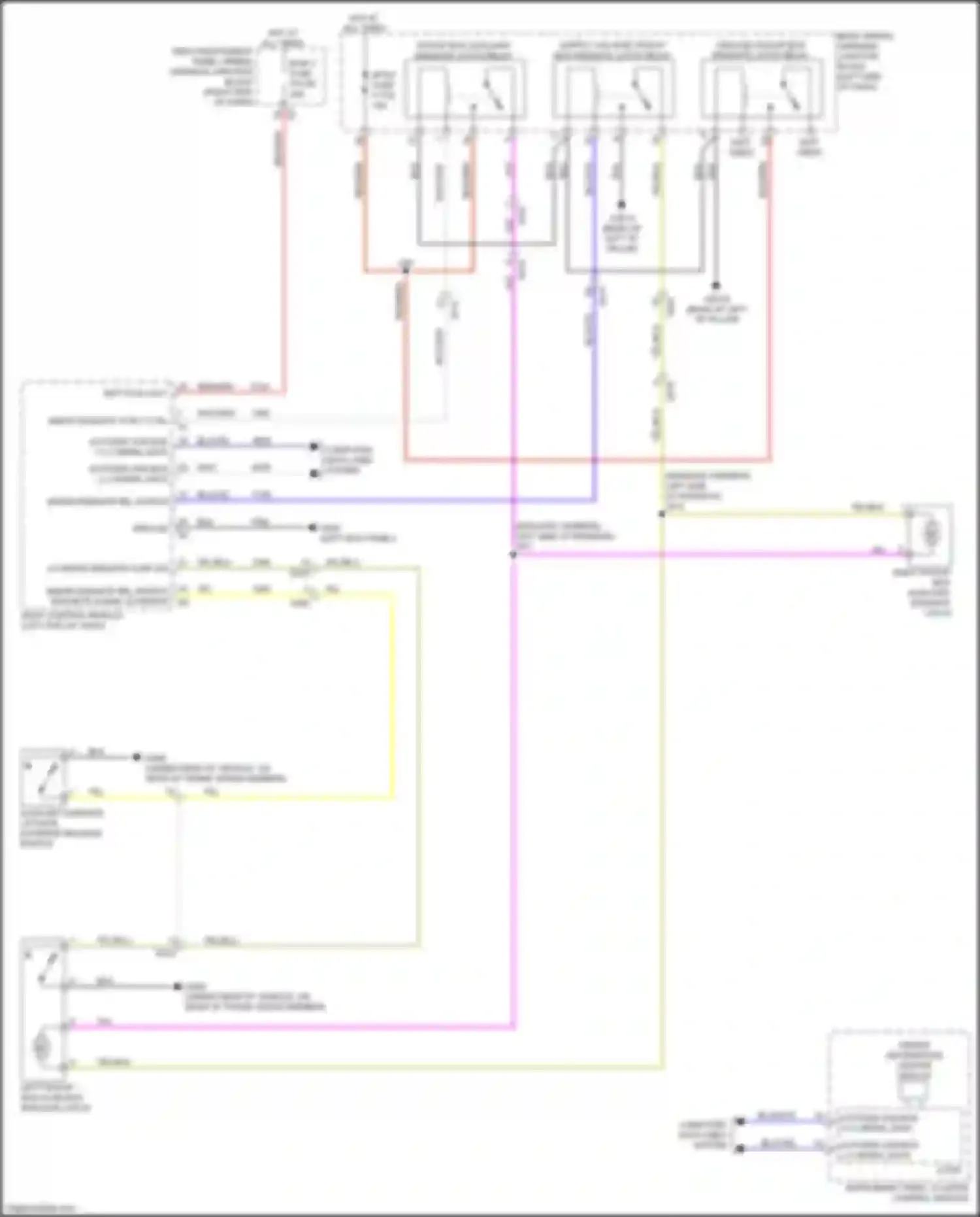 Sierra GMC IV facelift (2022-2024): Endgate circuit, w/ pubx end enhanced gate