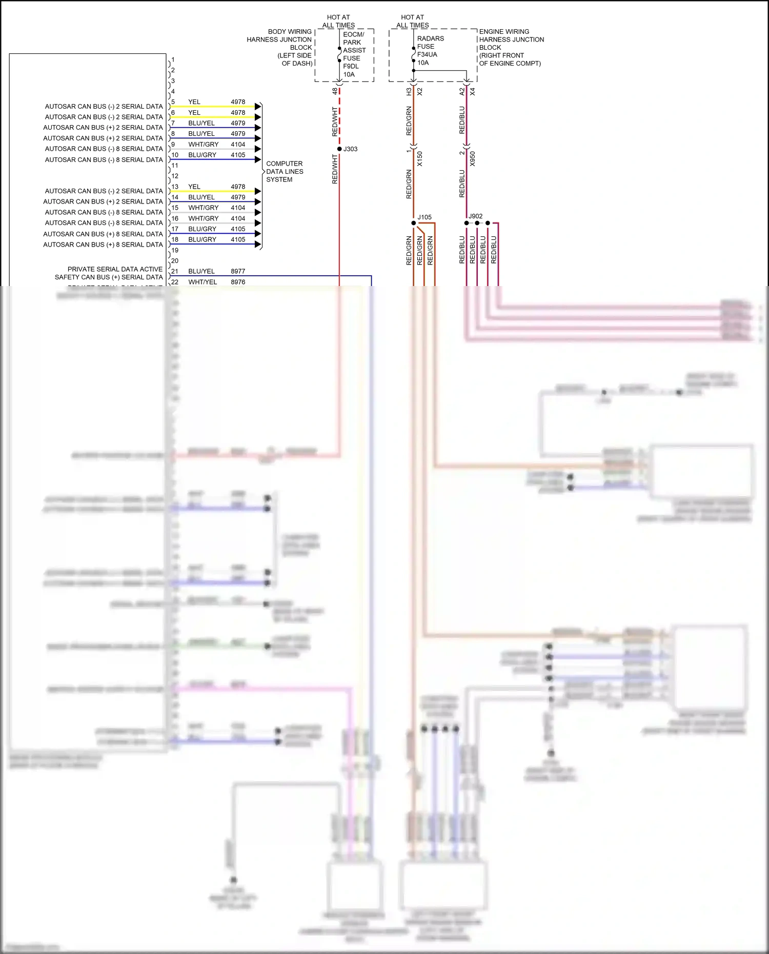 GMC Sierra IV facelift (2022-2024) computer data lines system wiring diagram  (132 of 165)