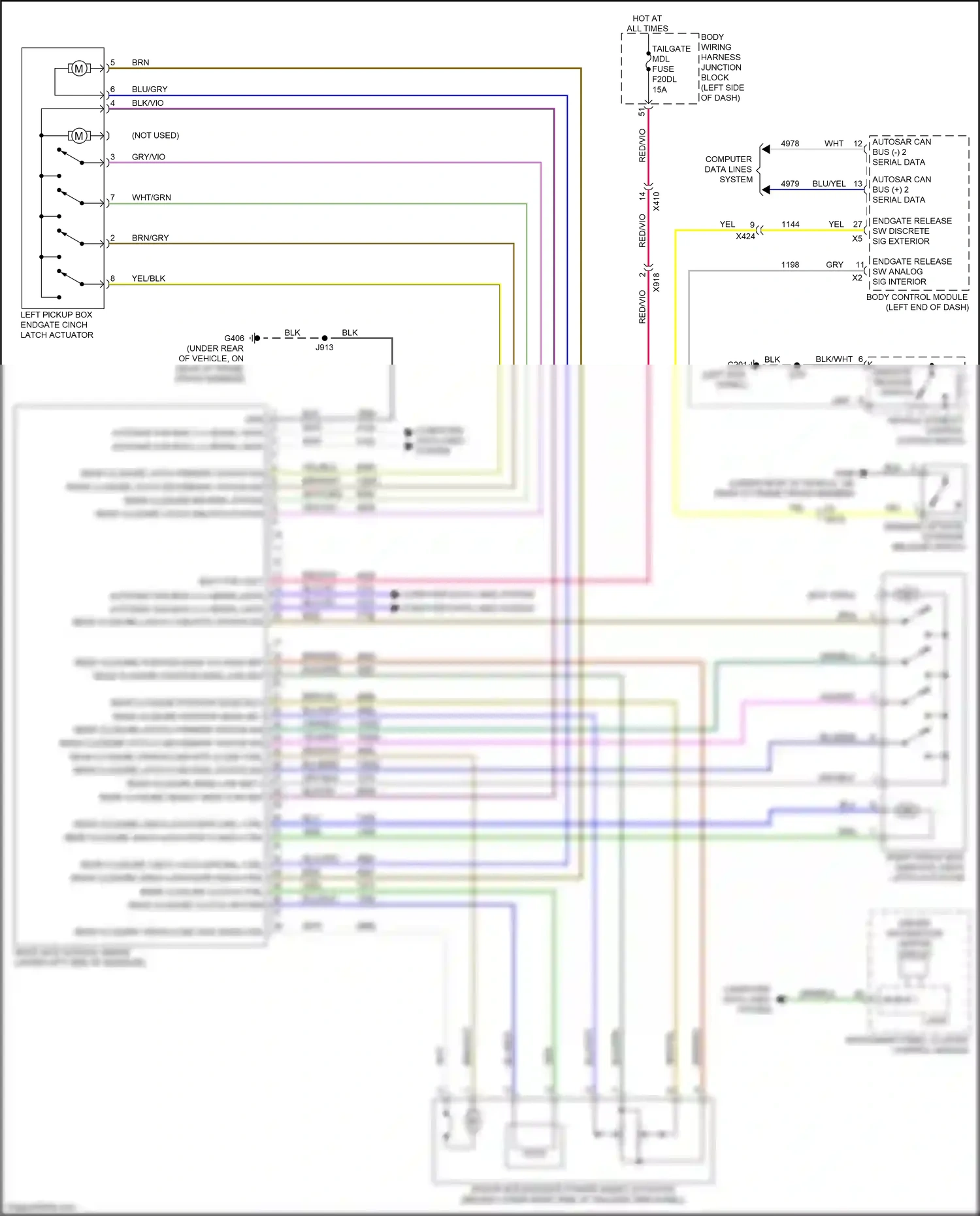 GMC Sierra IV facelift (2022-2024) computer data lines system wiring diagram  (93 of 165)