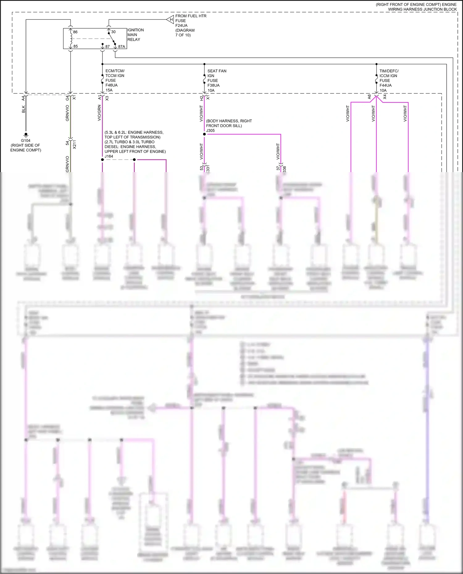 GMC Sierra IV facelift (2022-2024) engine control module wiring diagram  (8 of 24)