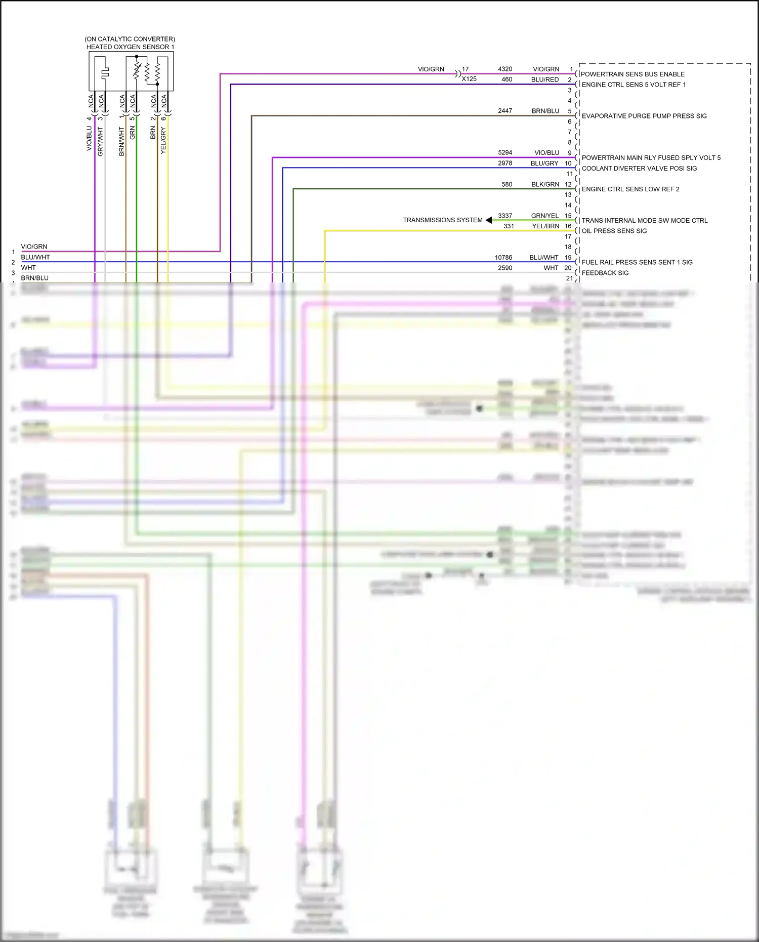GMC Sierra IV facelift (2022-2024) engine ctrl module lin bus 2 wiring diagram  (1 of 2)